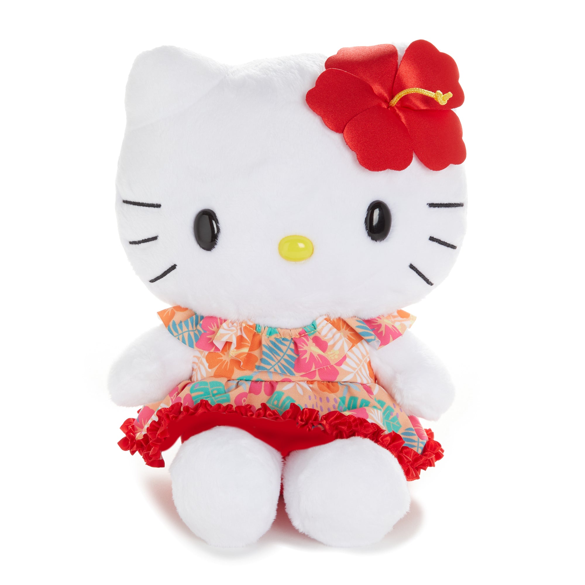 Hello Kitty 8 White Plush (Island Hibiscus Series)