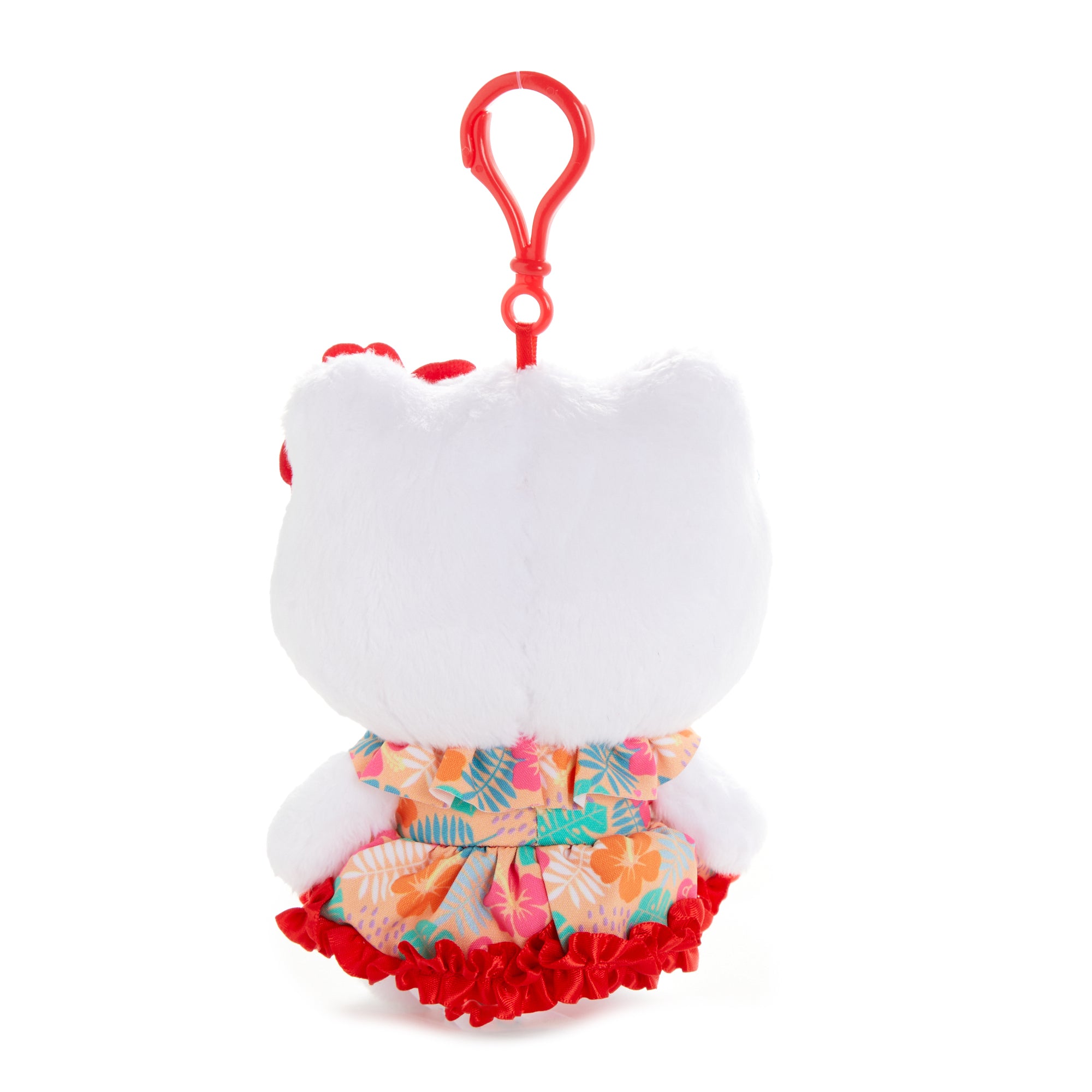 Hello Kitty White Plush Mascot Clip (Island Hibiscus Series) - Image 4