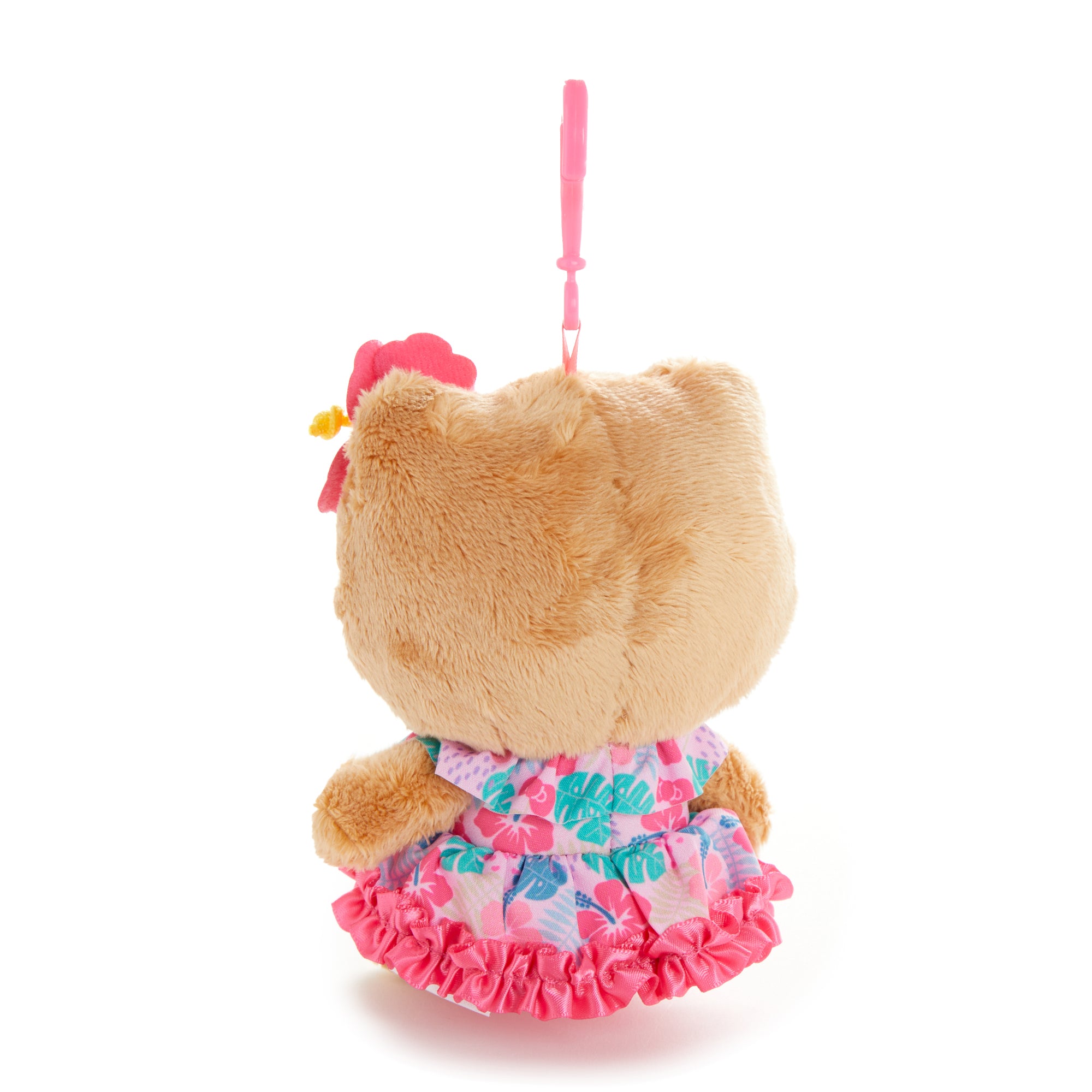 Hello Kitty Tan Plush Mascot Clip (Island Hibiscus Series) - Image 4