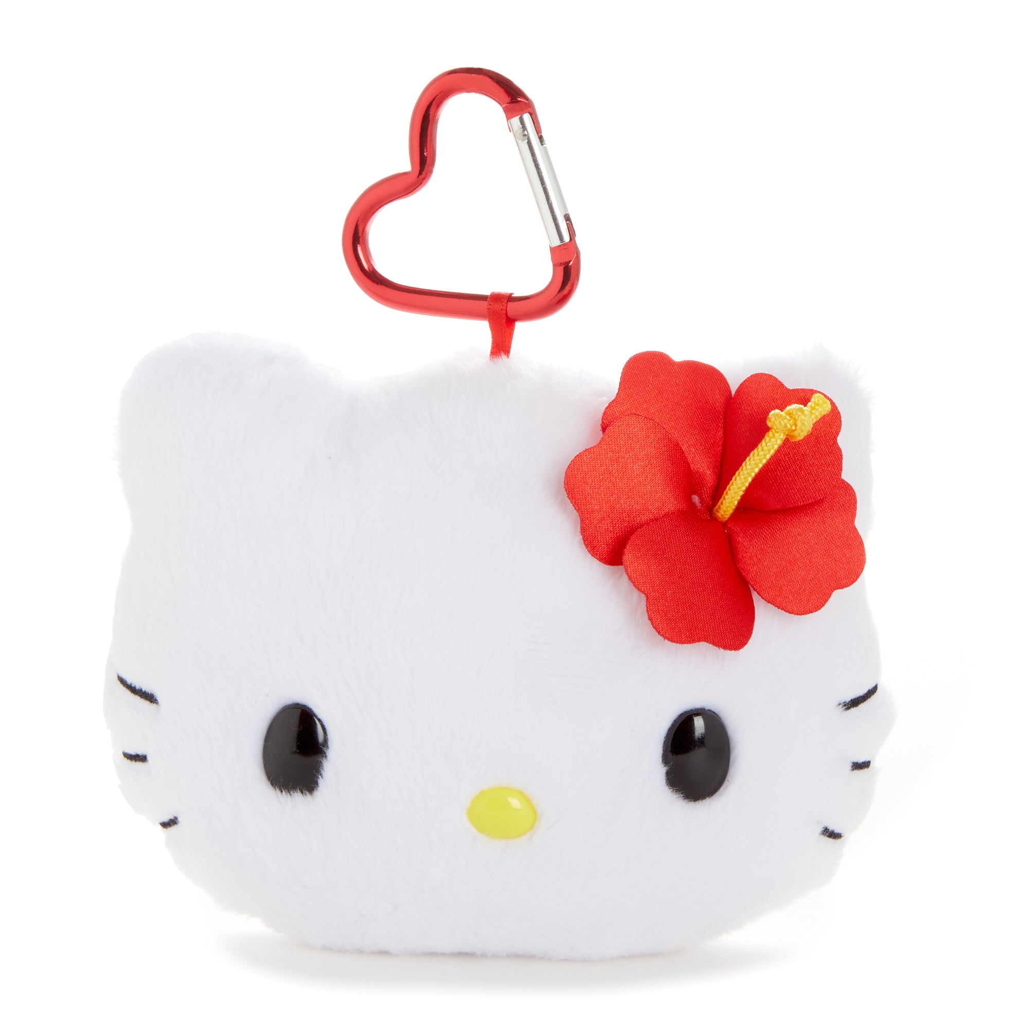 Hello Kitty White Plush Mini Face Pouch (Island Hibiscus Series)