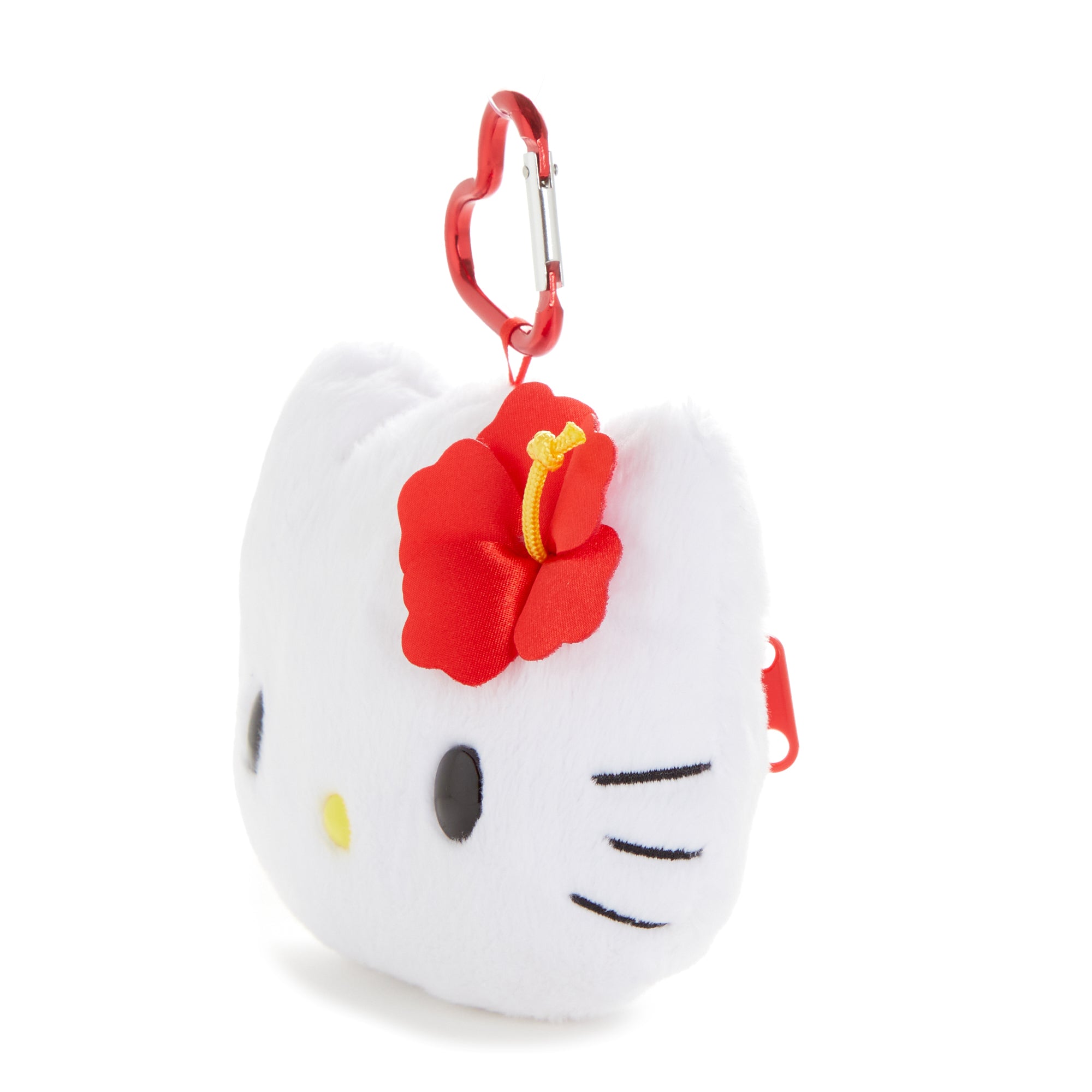 Hello Kitty White Plush Mini Face Pouch (Island Hibiscus Series) - Image 2