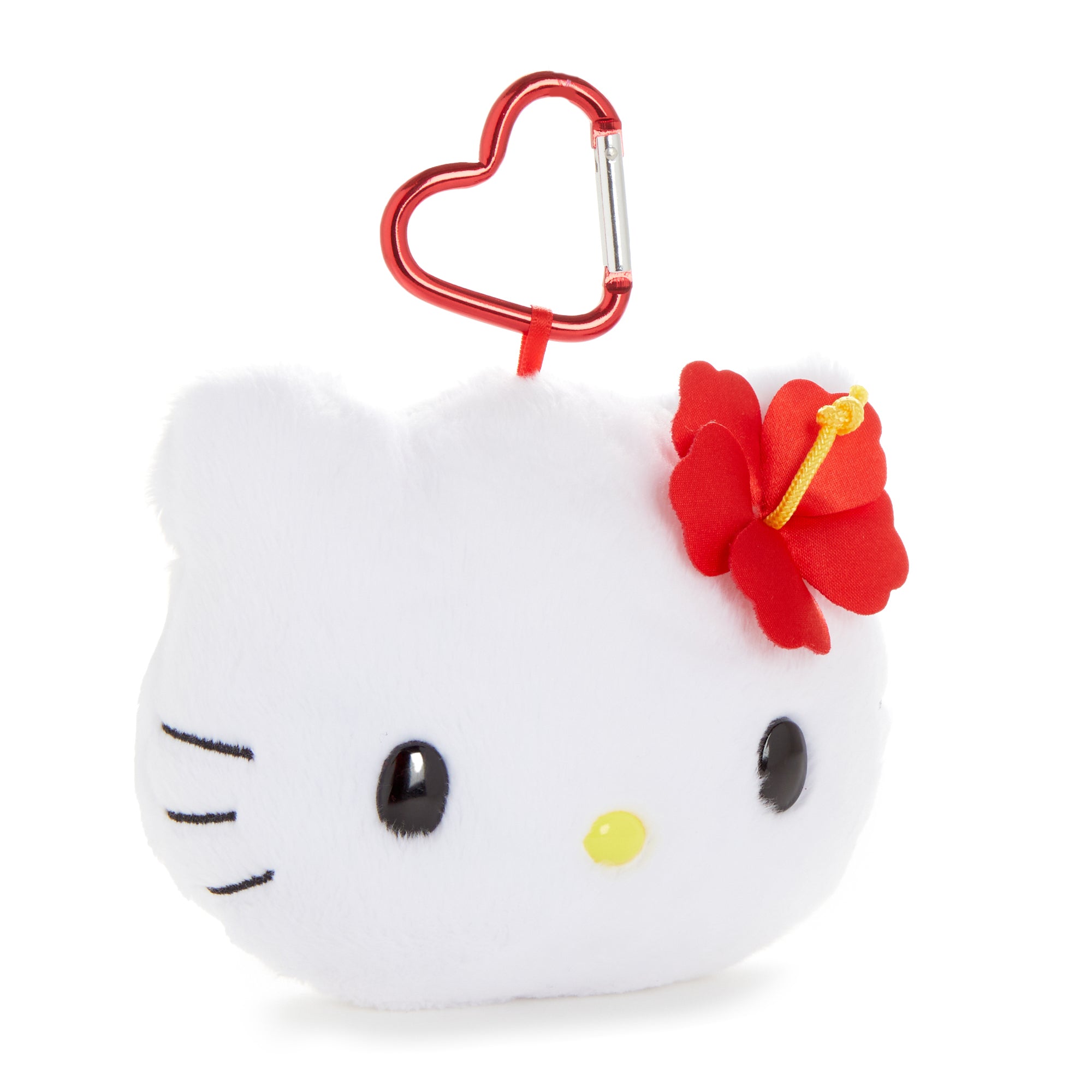 Hello Kitty White Plush Mini Face Pouch (Island Hibiscus Series) - Image 3