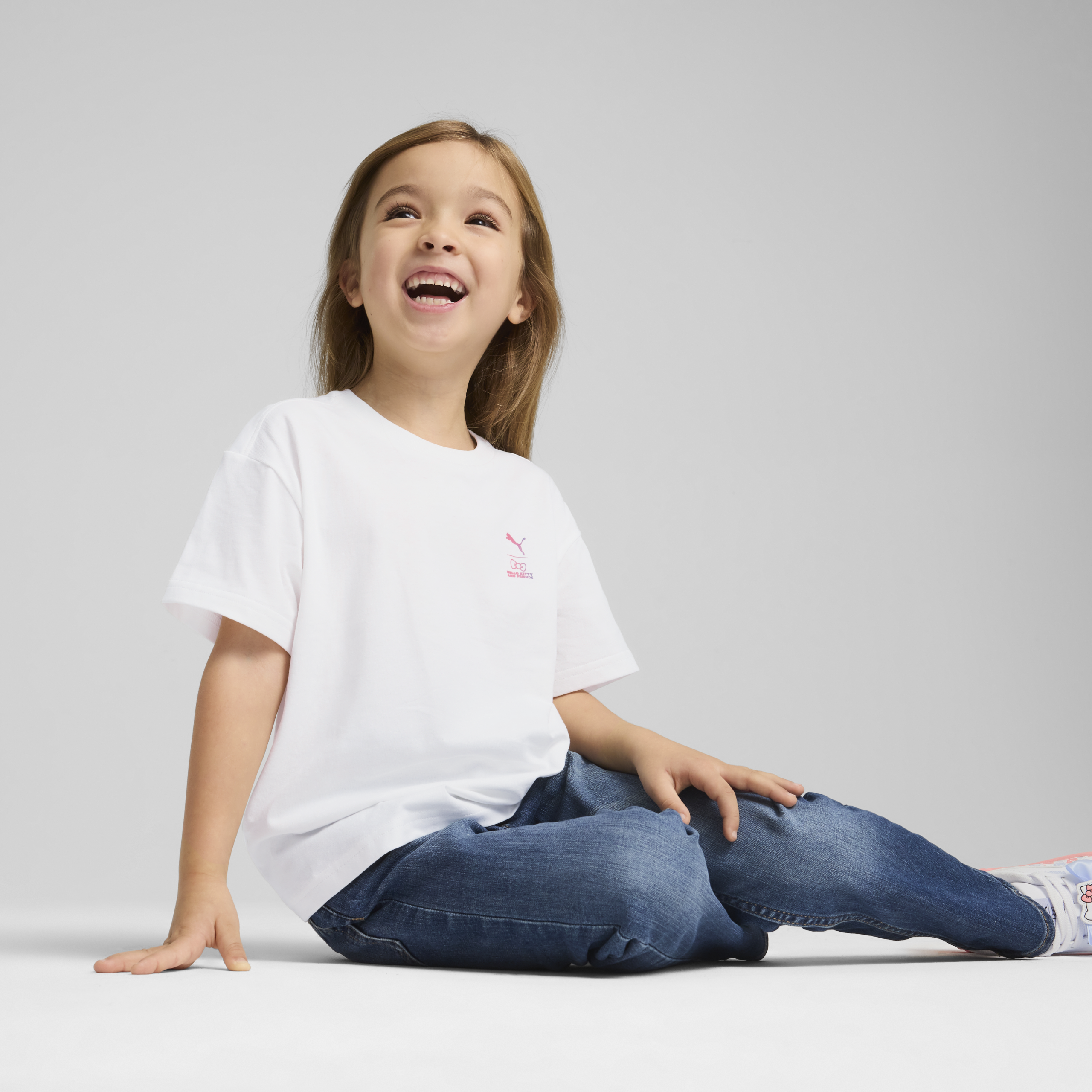 Hello Kitty and Friends x PUMA Kids Relaxed Graphic Tee (PUMA White)