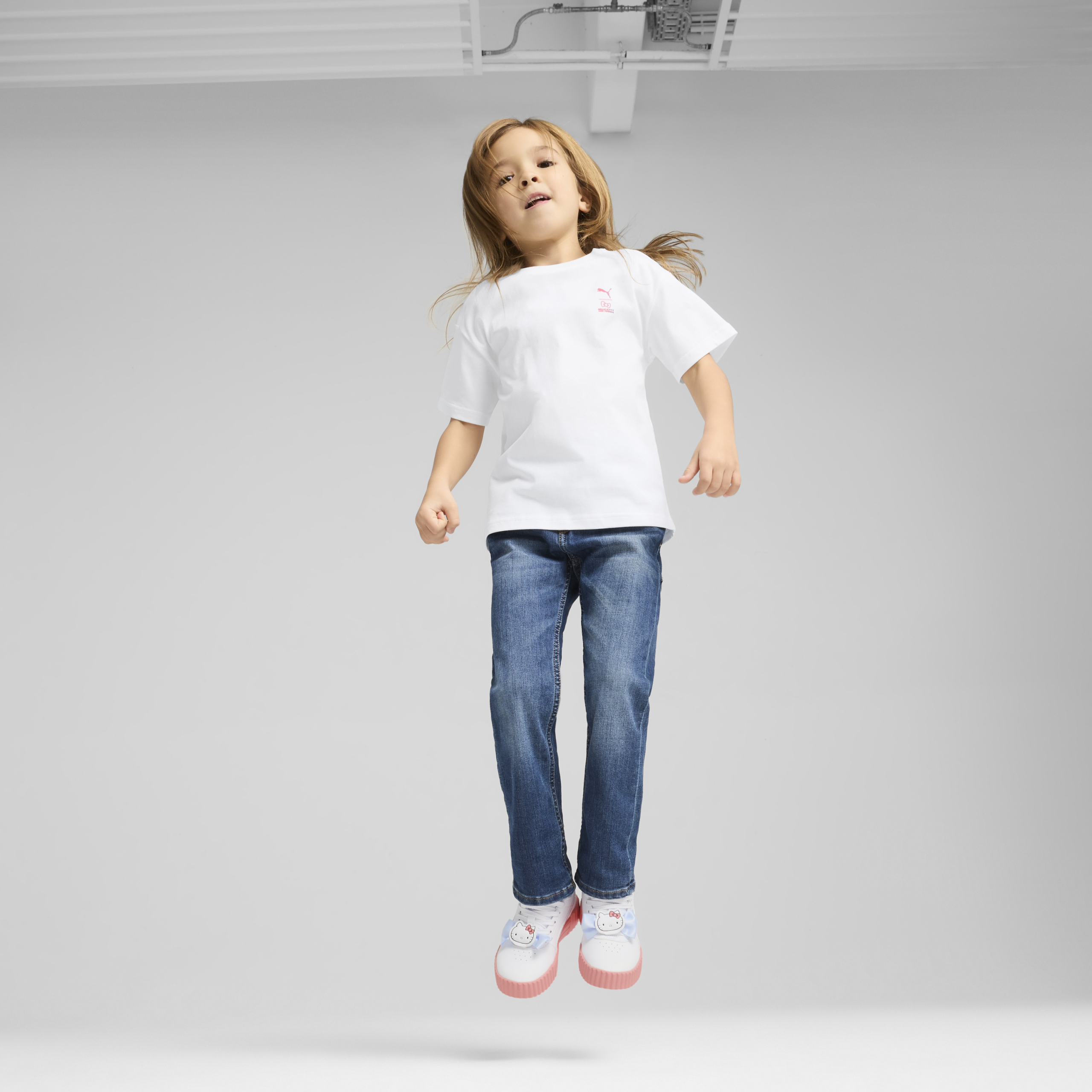 Hello Kitty and Friends x PUMA Kids Relaxed Graphic Tee (PUMA White) - Image 3