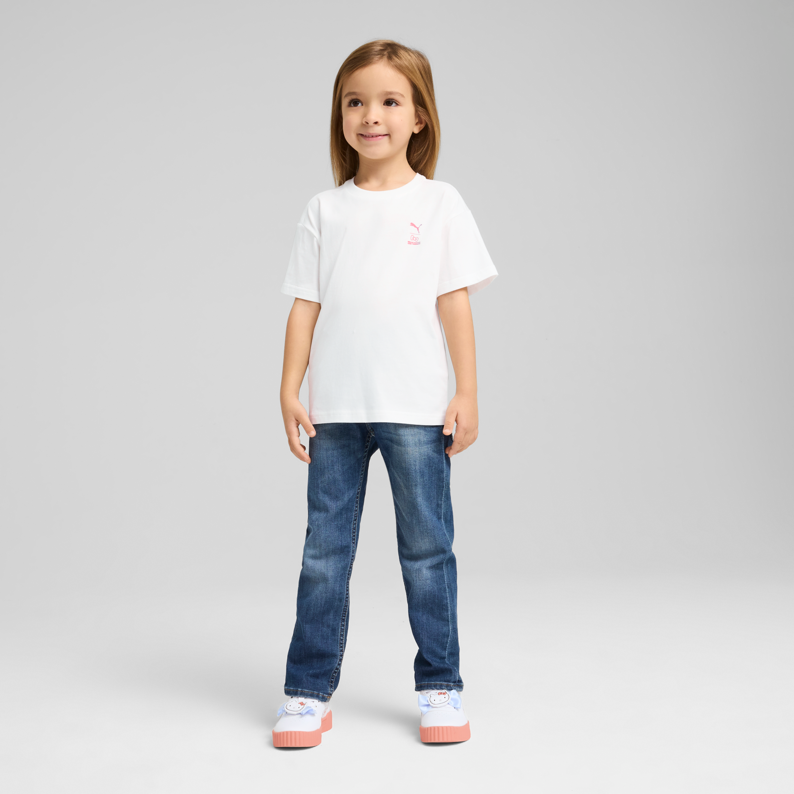 Hello Kitty and Friends x PUMA Kids Relaxed Graphic Tee (PUMA White) - Image 4