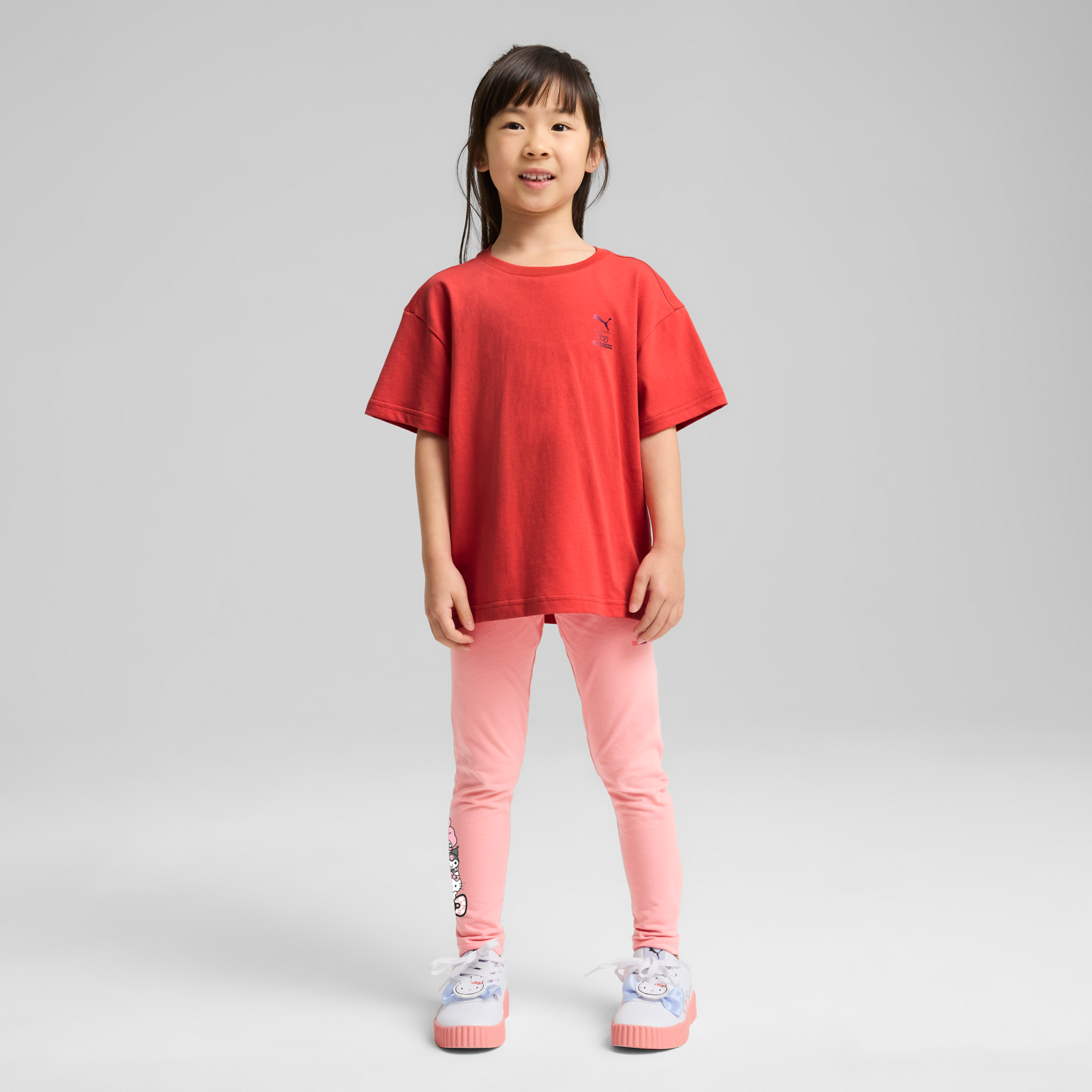 Hello Kitty and Friends x PUMA Kids Relaxed Graphic Tee (Red Fire) - Image 4