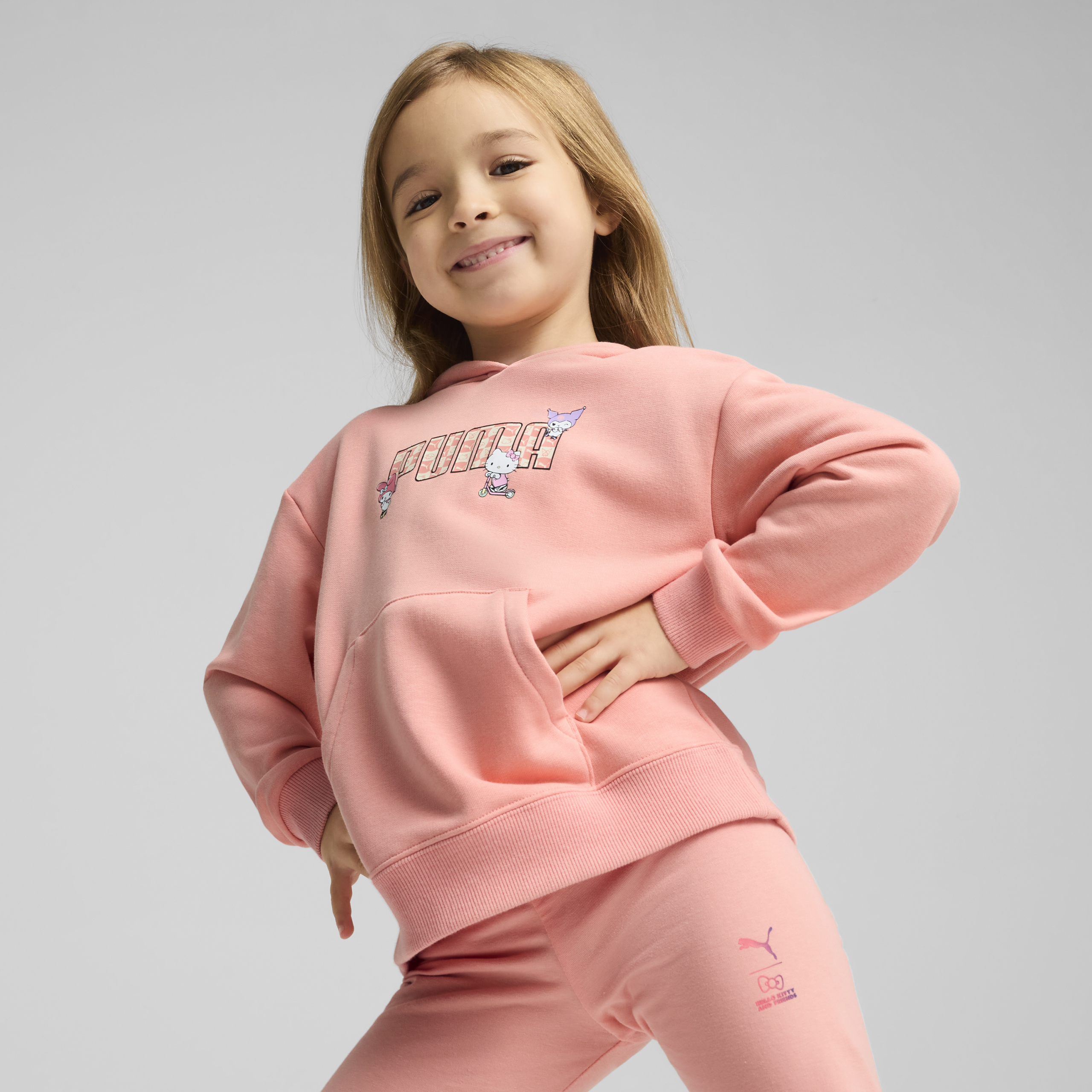 Hello Kitty and Friends x PUMA Kids Relaxed Hoodie (Pink Fruit) - Image 2