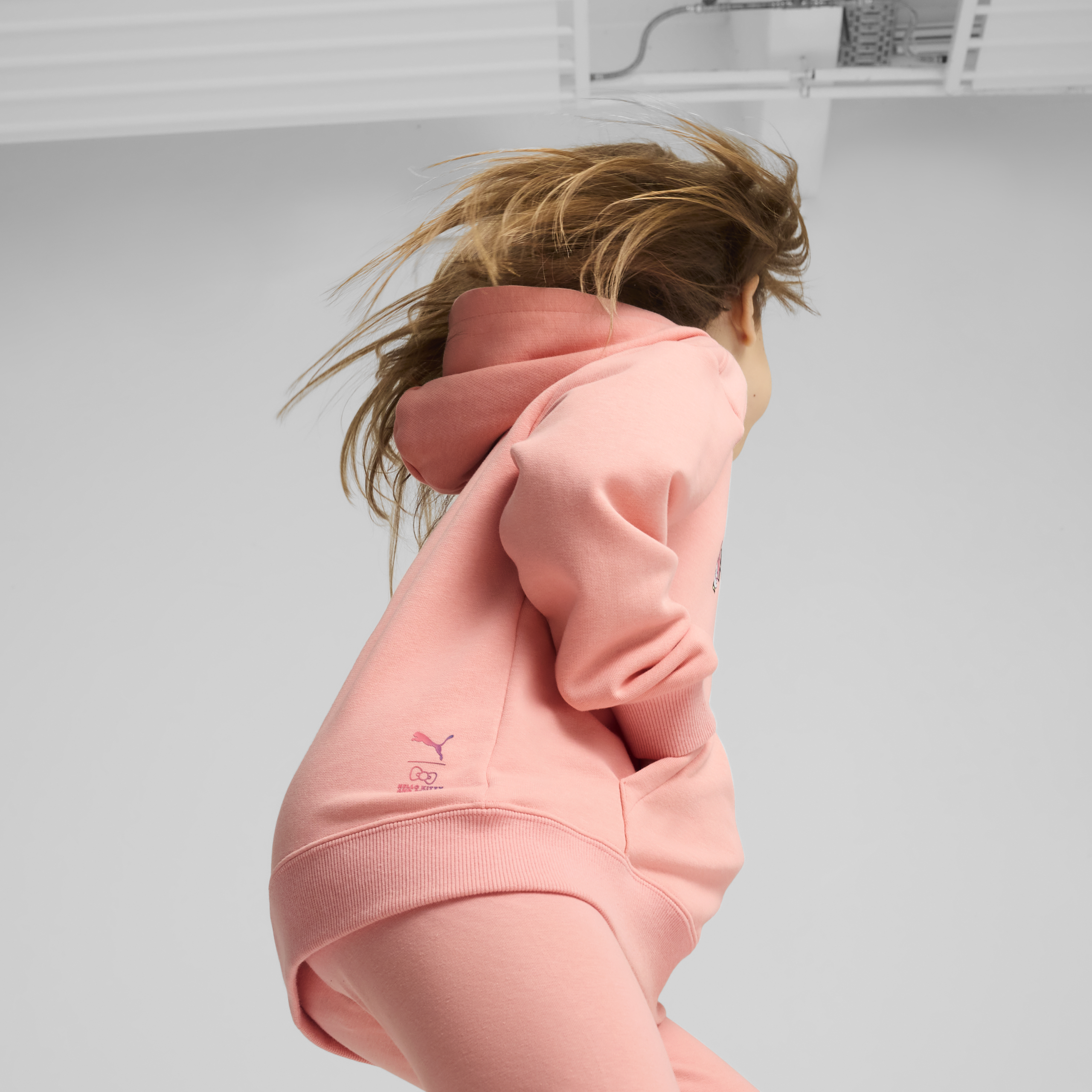 Hello Kitty and Friends x PUMA Kids Relaxed Hoodie (Pink Fruit) - Image 6