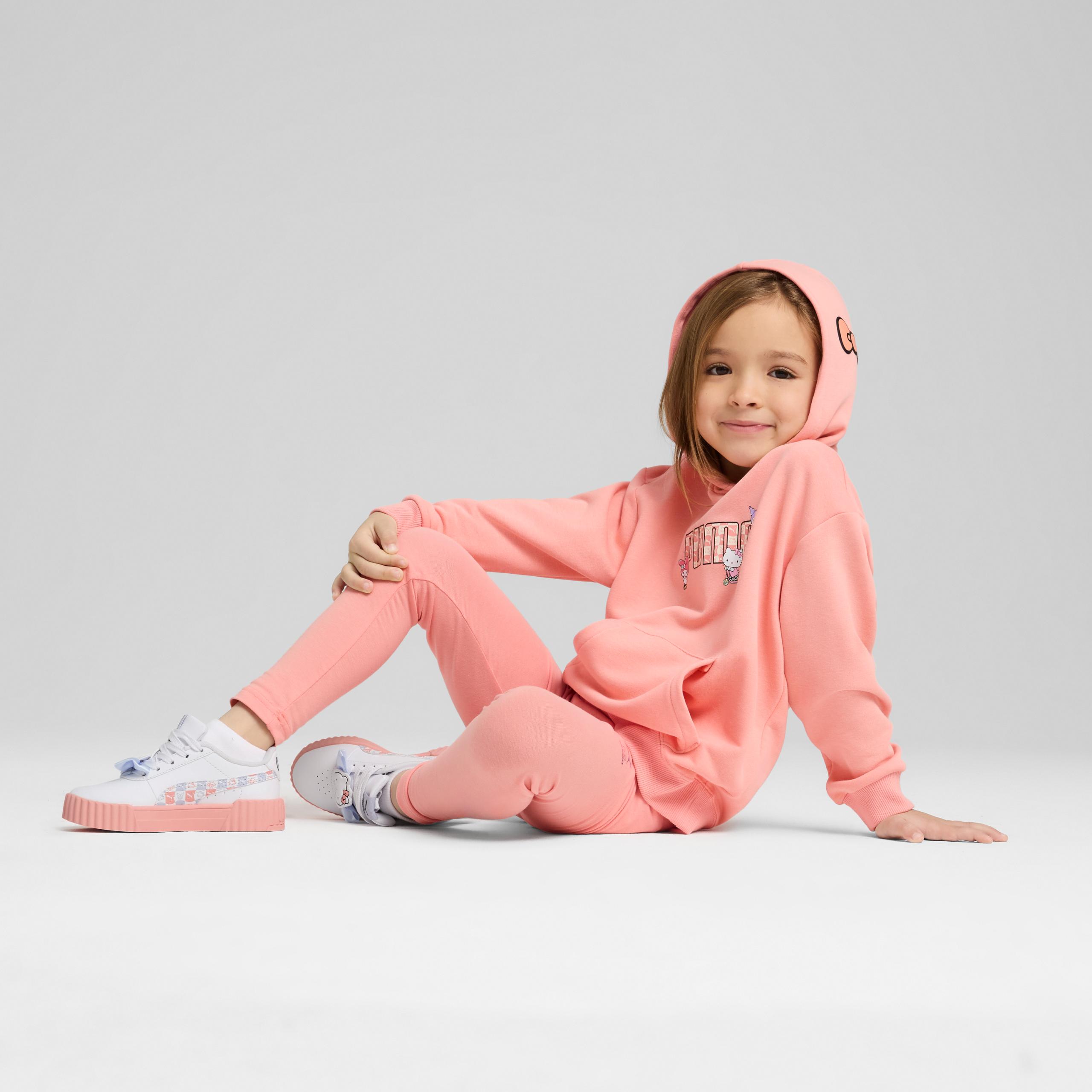 Hello Kitty and Friends x PUMA Kids Relaxed Hoodie (Pink Fruit) - Image 4