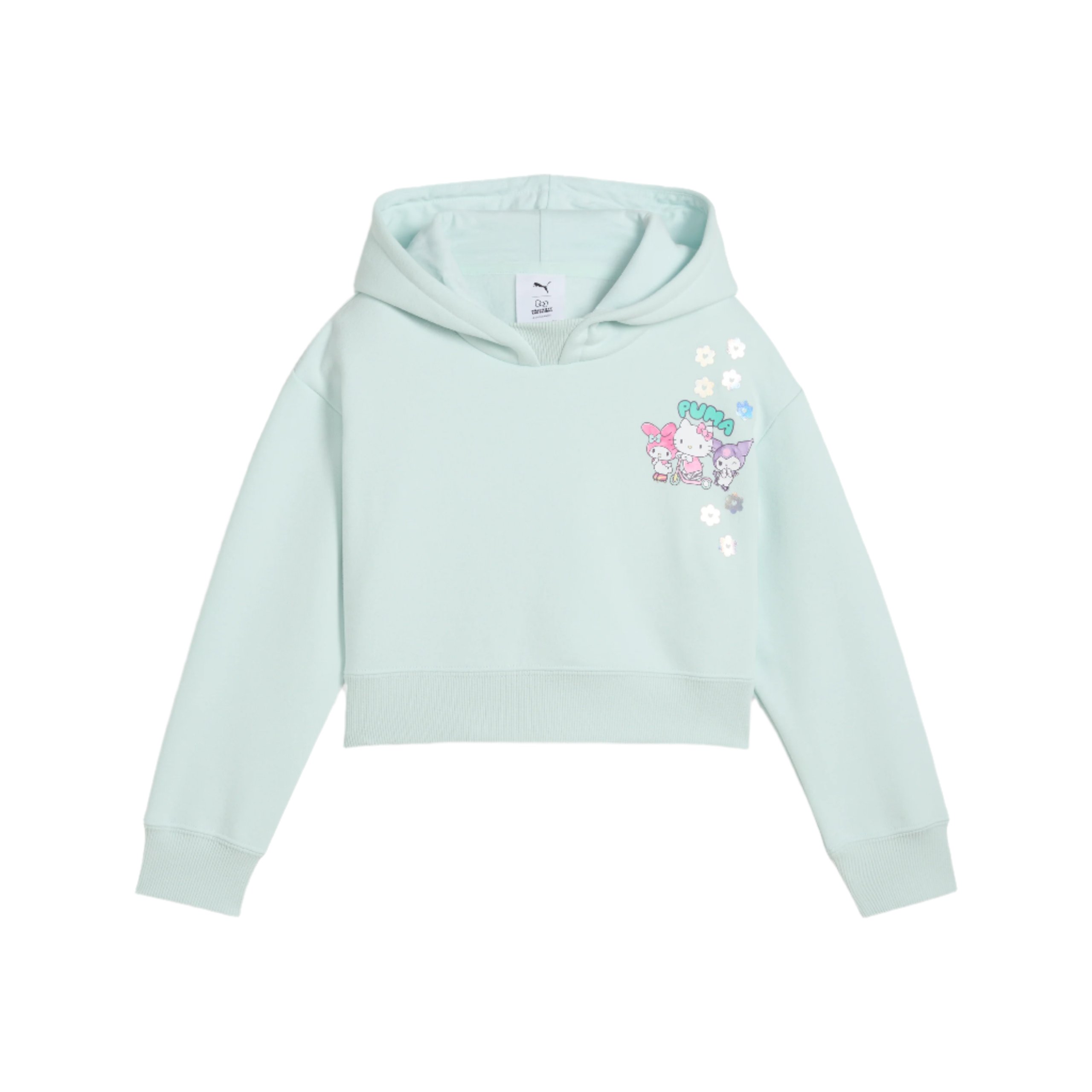 Hello Kitty and Friends x PUMA Kids Relaxed Cropped Graphic Hoodie (Peaceful Blue) - Image 4