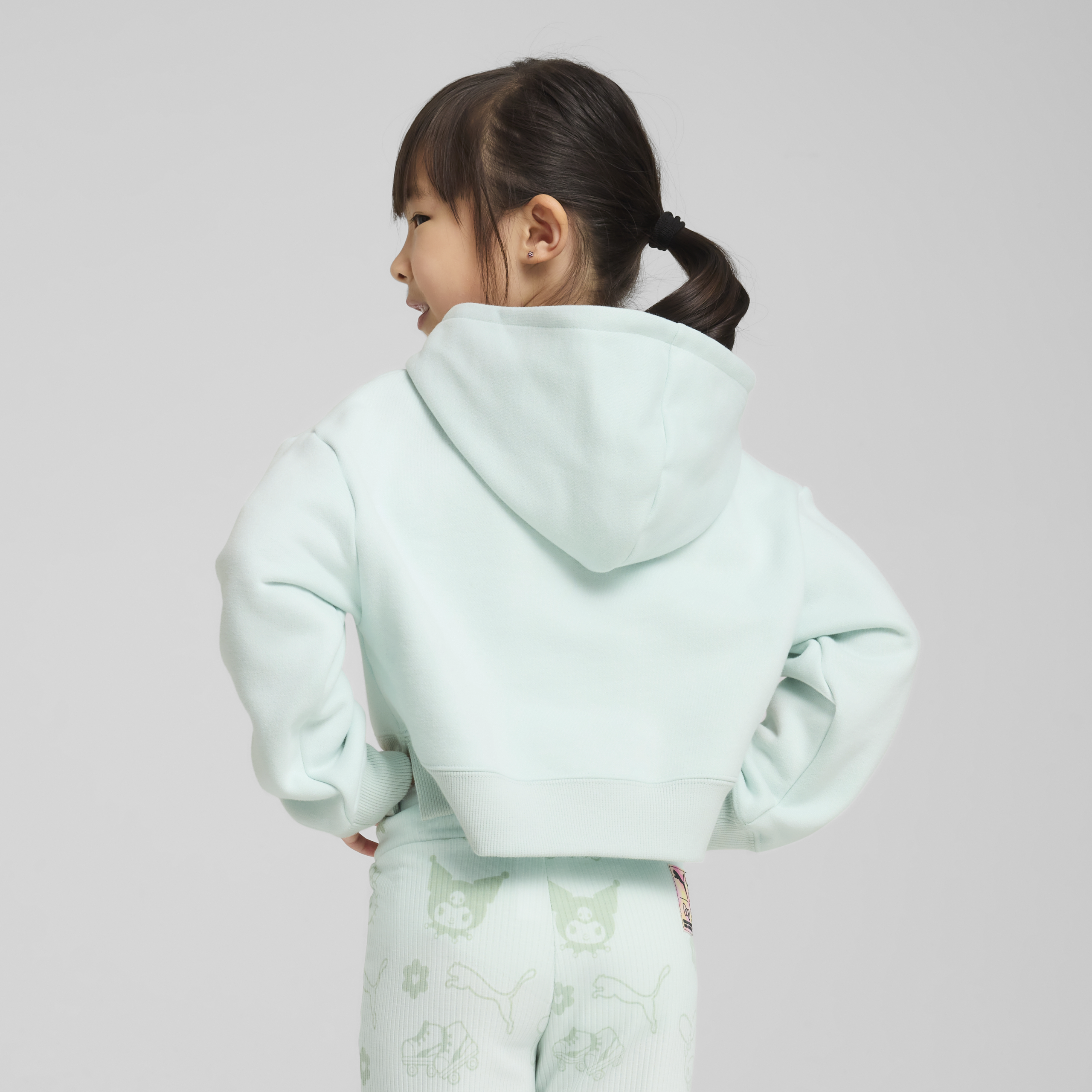 Hello Kitty and Friends x PUMA Kids Relaxed Cropped Graphic Hoodie (Peaceful Blue) - Image 3