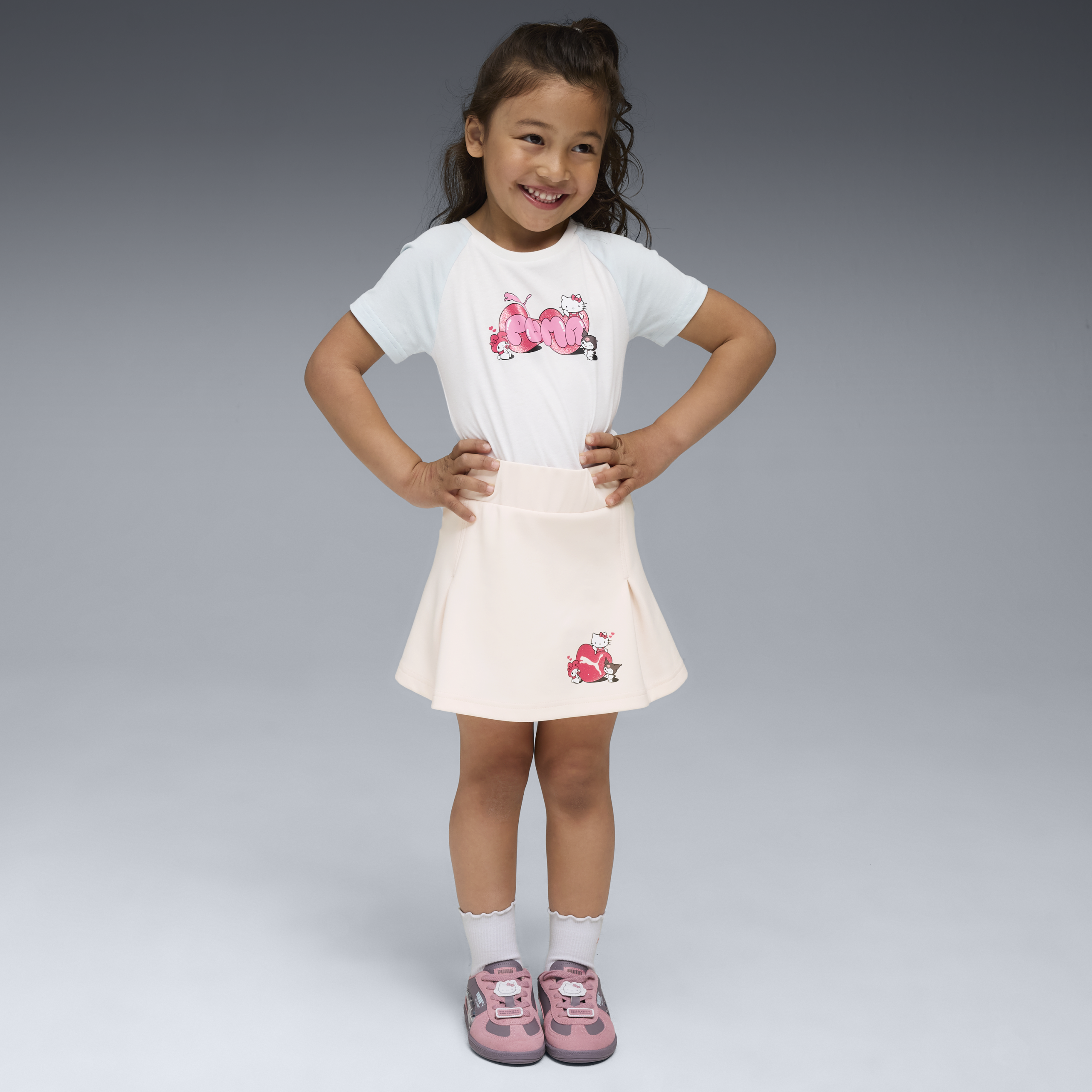 Hello Kitty and Friends x PUMA Kids Slim Graphic Tee (White) - Image 2