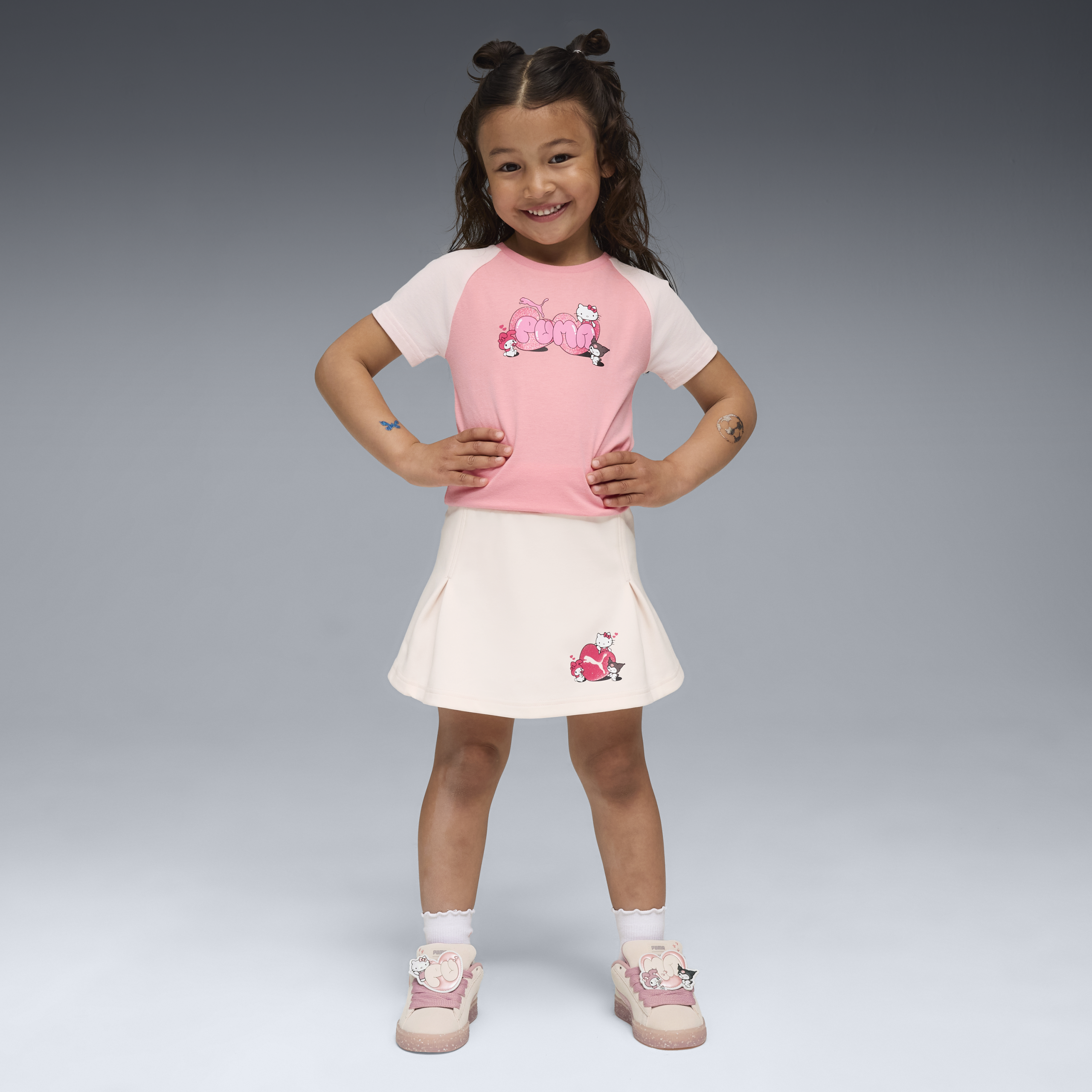Hello Kitty and Friends x PUMA Kids Slim Graphic Tee (Pinkscape) - Image 2