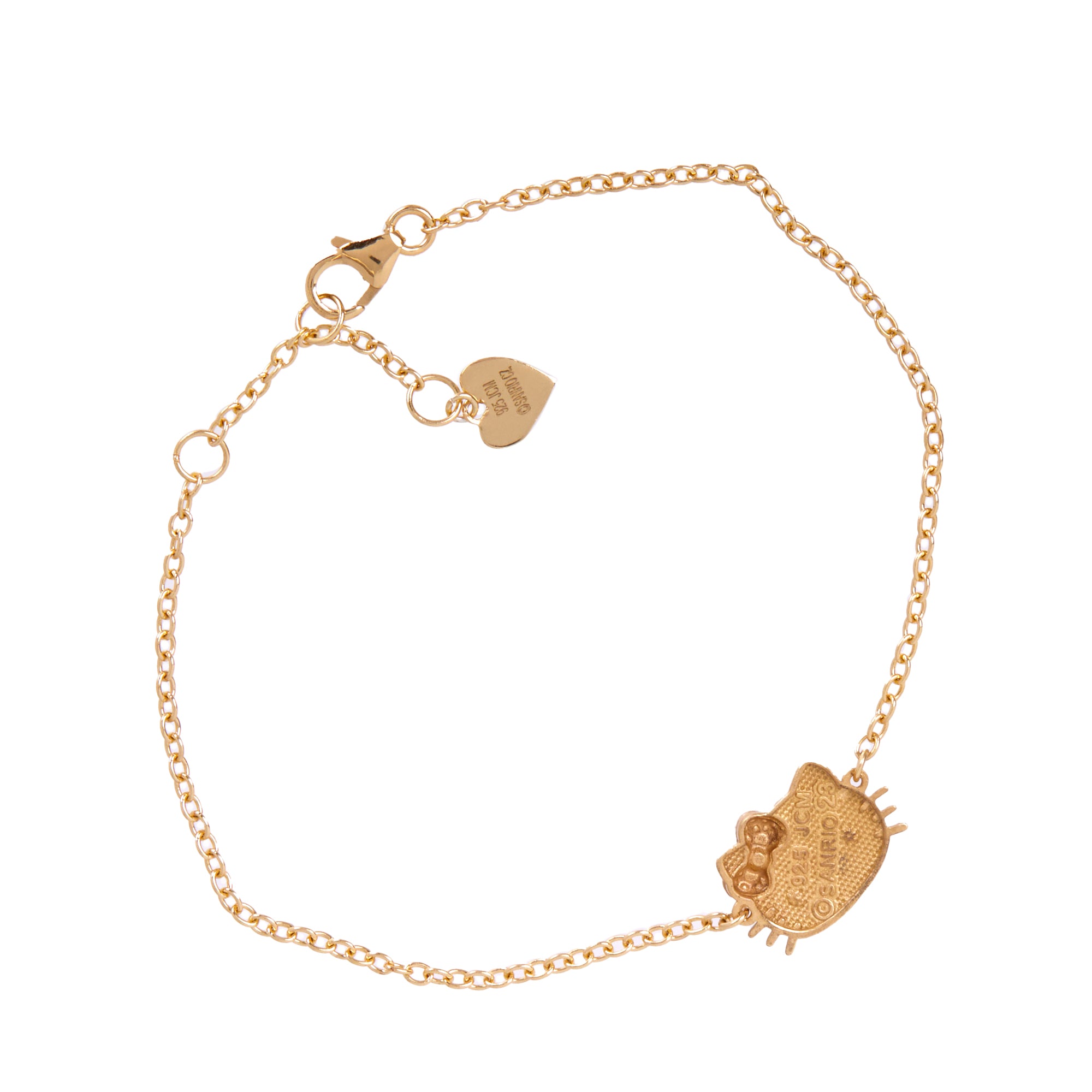 Hello Kitty Gold Plated Sparkle Bow Bracelet - Image 4