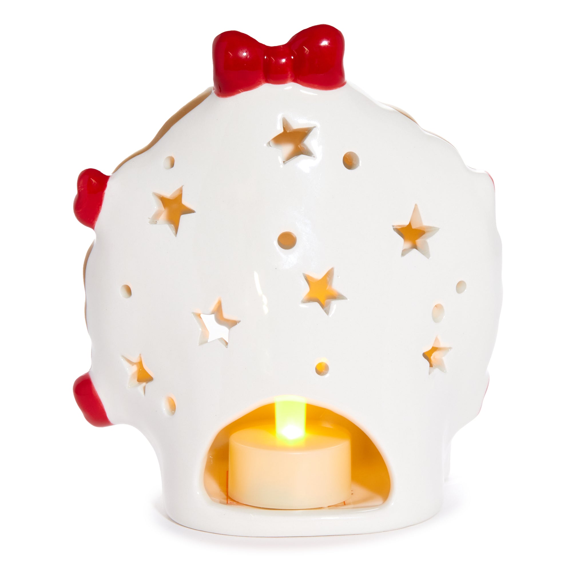 Hello Kitty Holiday Wreath Ceramic Tealight Holder - Image 2
