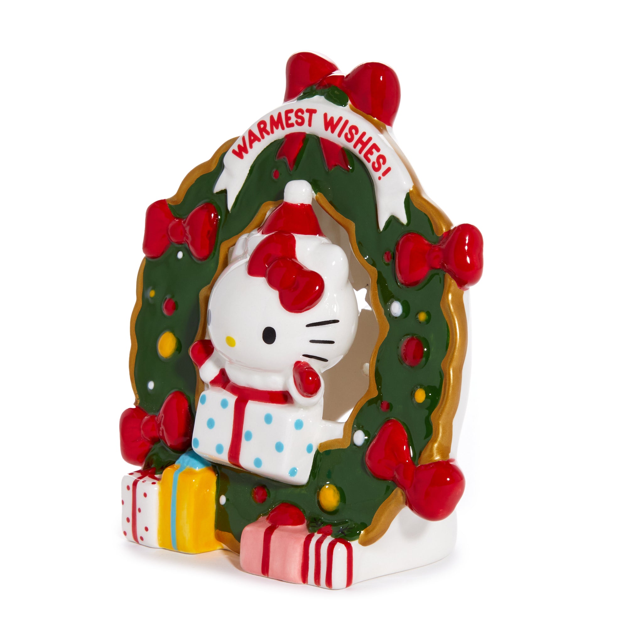 Hello Kitty Holiday Wreath Ceramic Tealight Holder - Image 4