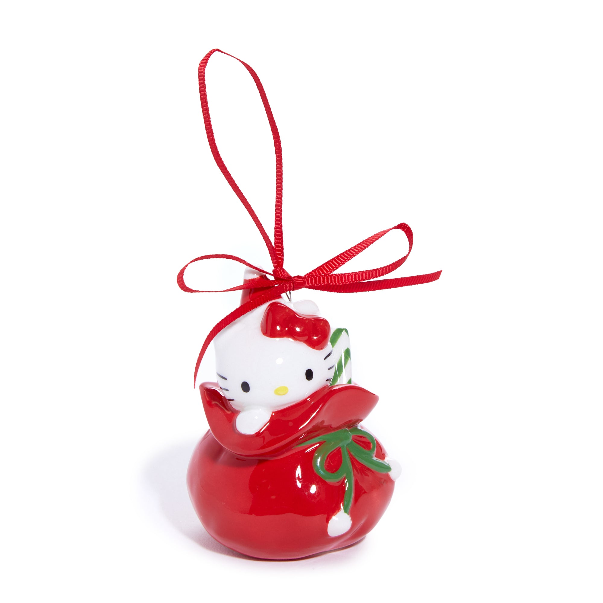 Hello Kitty and Cinnamoroll 2-pc Holiday Ceramic Ornament Set (Red) - Image 4