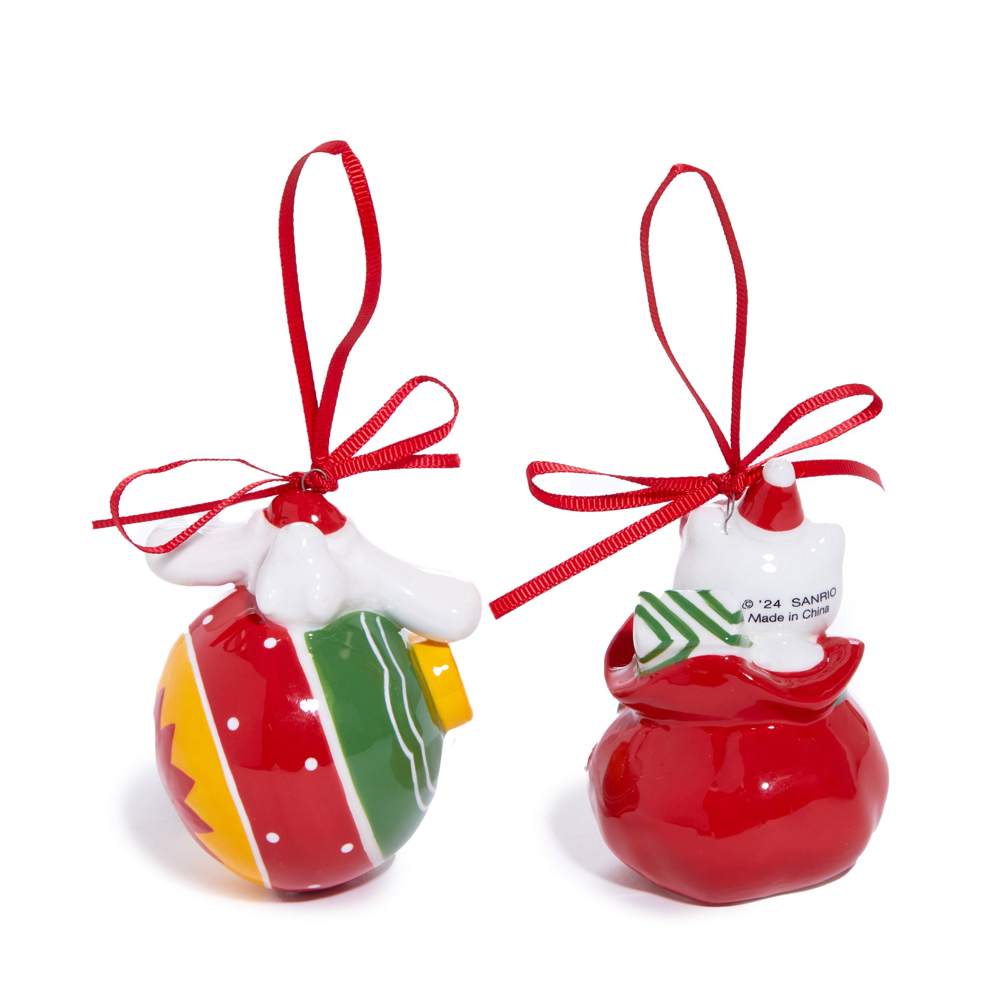 Hello Kitty and Cinnamoroll 2-pc Holiday Ceramic Ornament Set (Red) - Image 7