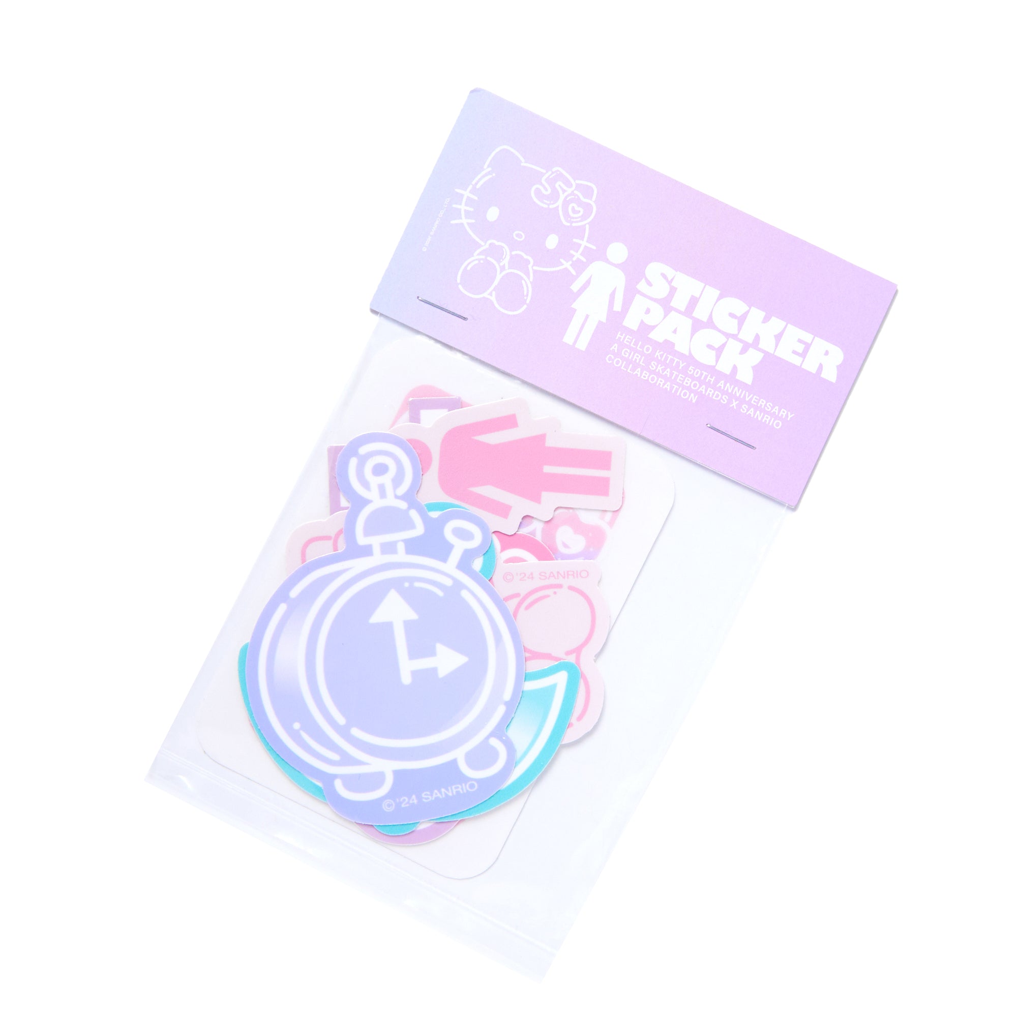 Hello Kitty x GIRL 6-pc Sticker Pack (50th Anniv.)