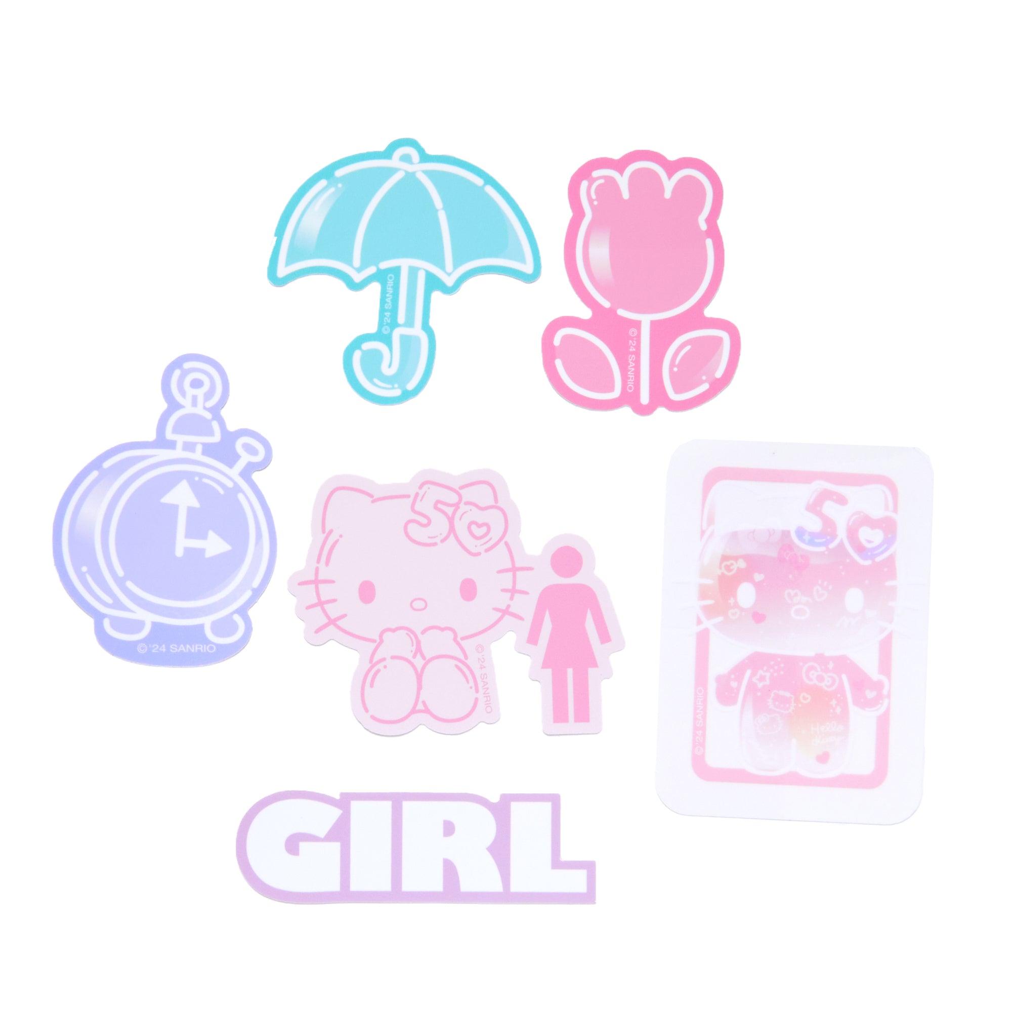 Hello Kitty x GIRL 6-pc Sticker Pack (50th Anniv.) - Image 2
