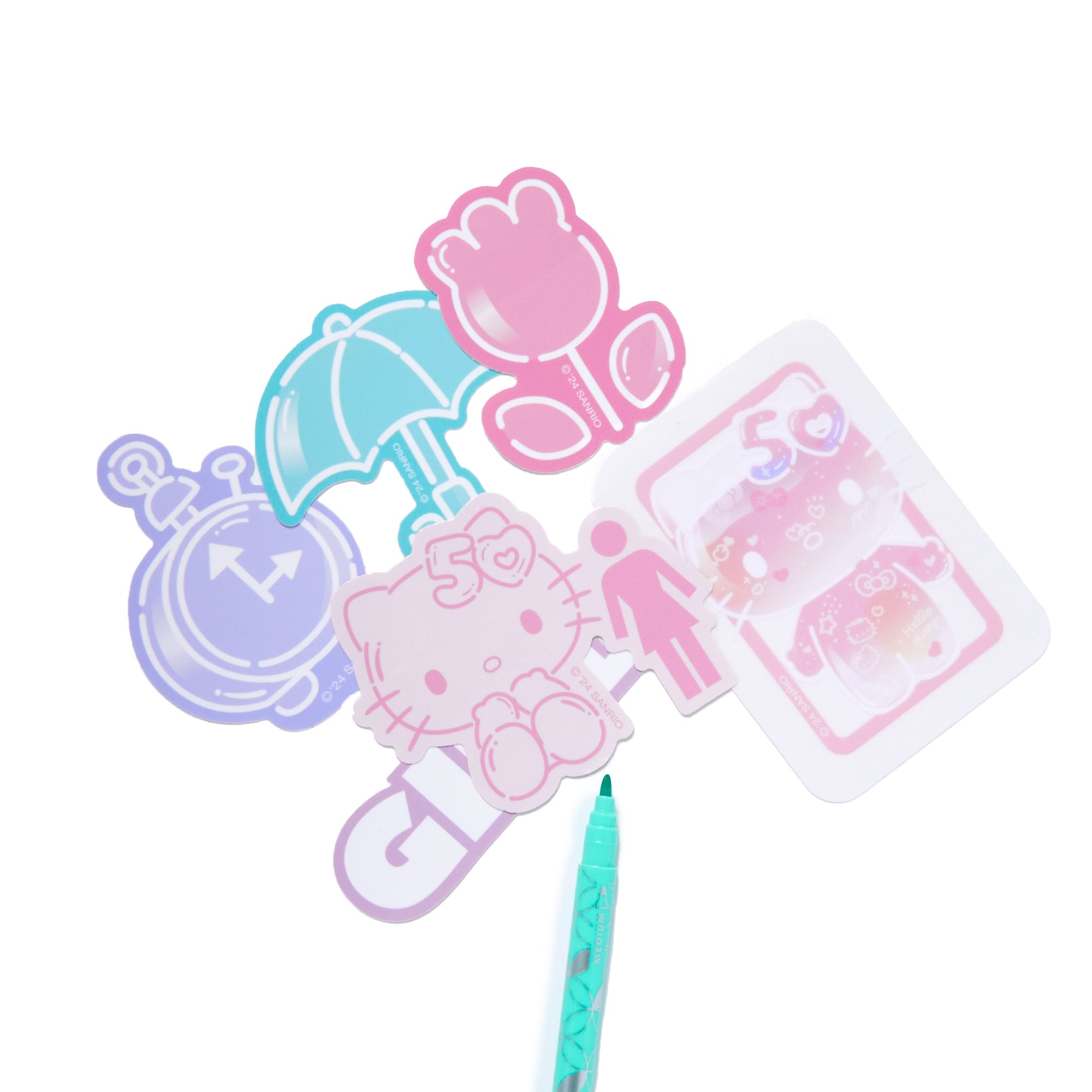 Hello Kitty x GIRL 6-pc Sticker Pack (50th Anniv.) - Image 3