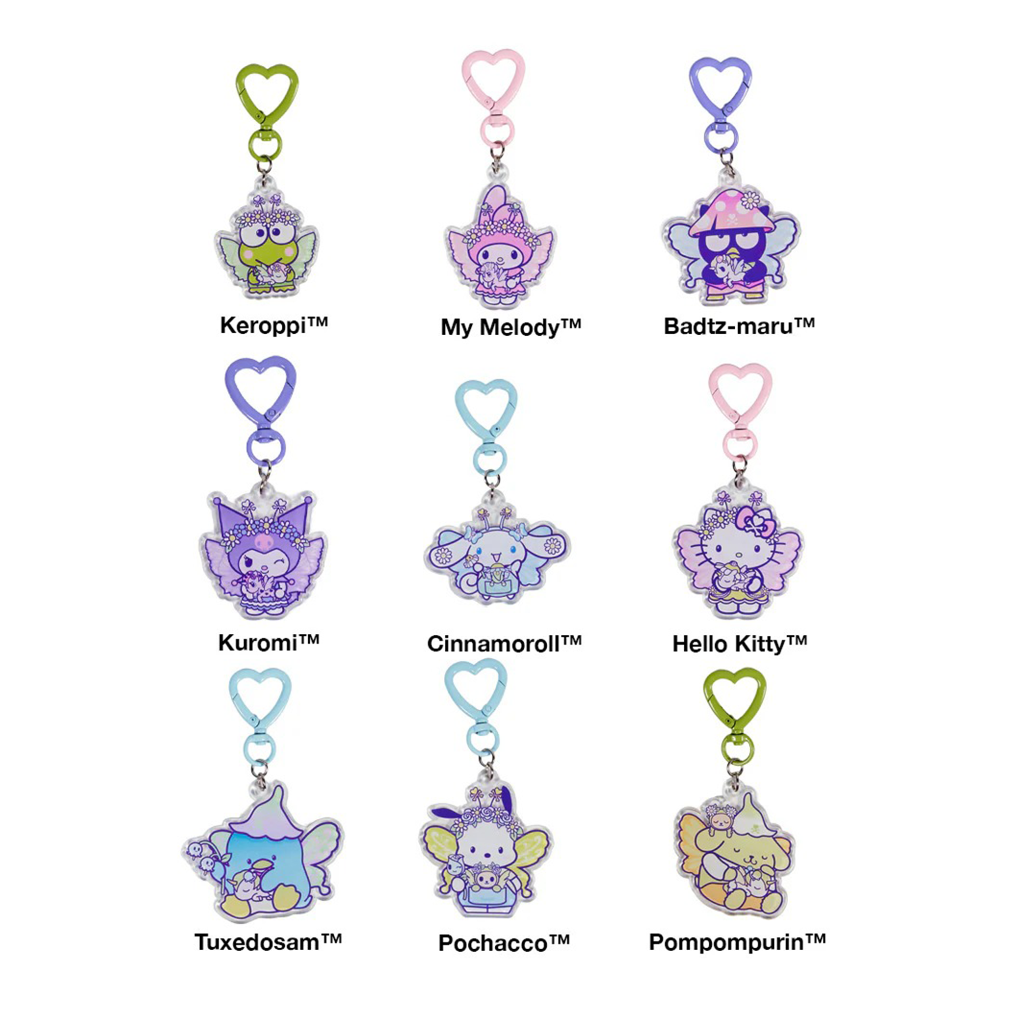 Hello Kitty and Friends x Tokidoki Acrylic Keychain Blind Box (Butterfly Garden)