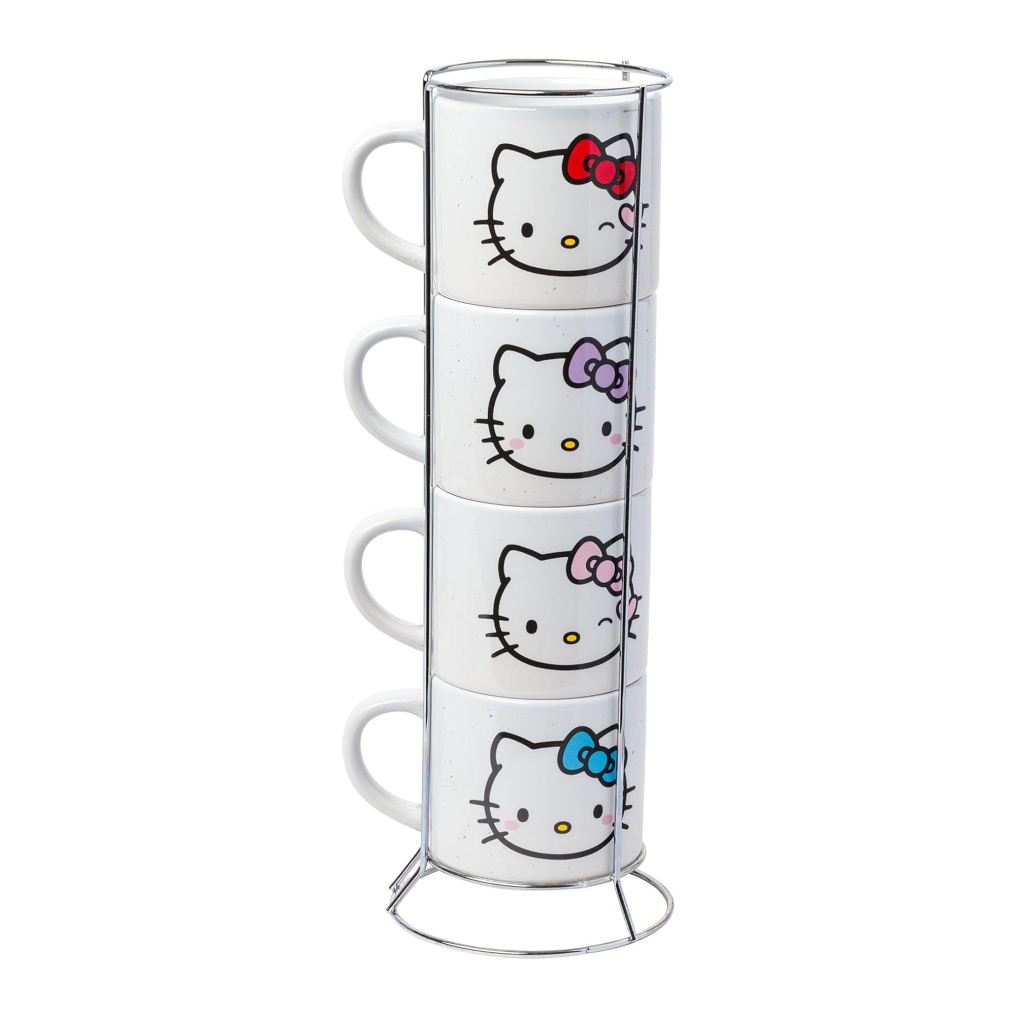 Hello Kitty Winking Hearts 5-Piece Ceramic Mug Stack - Image 4