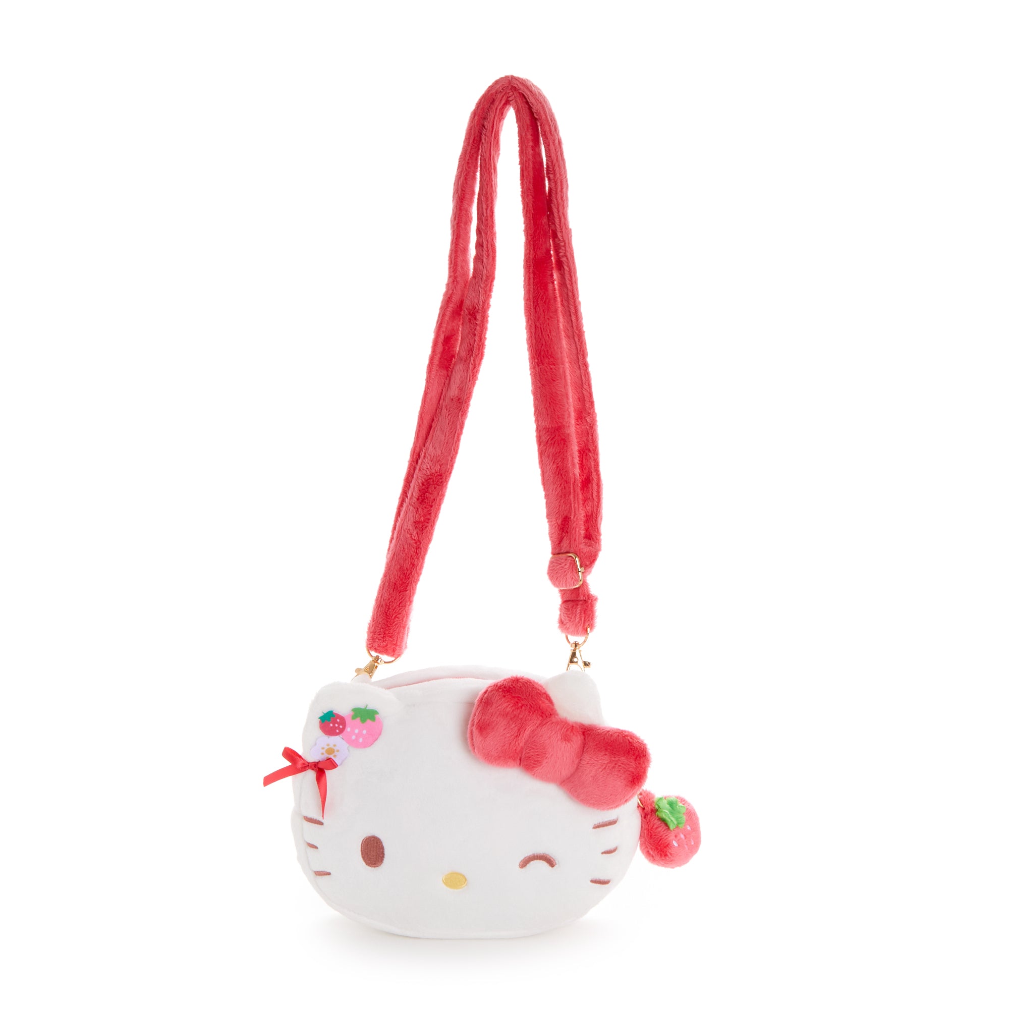 Hello Kitty Plush Crossbody Bag (Strawberry News 50th Anniversary)