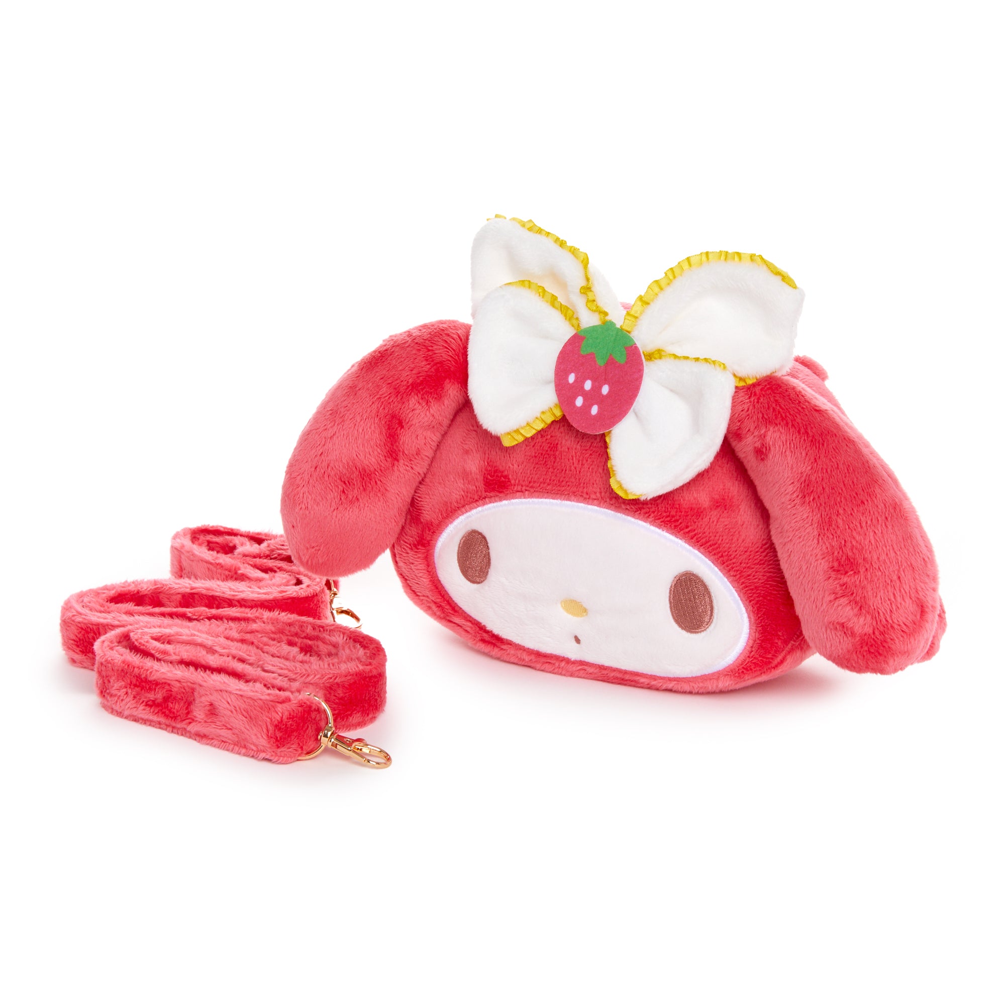 My Melody Plush Crossbody Bag (Strawberry News 50th Anniversary) - Image 3