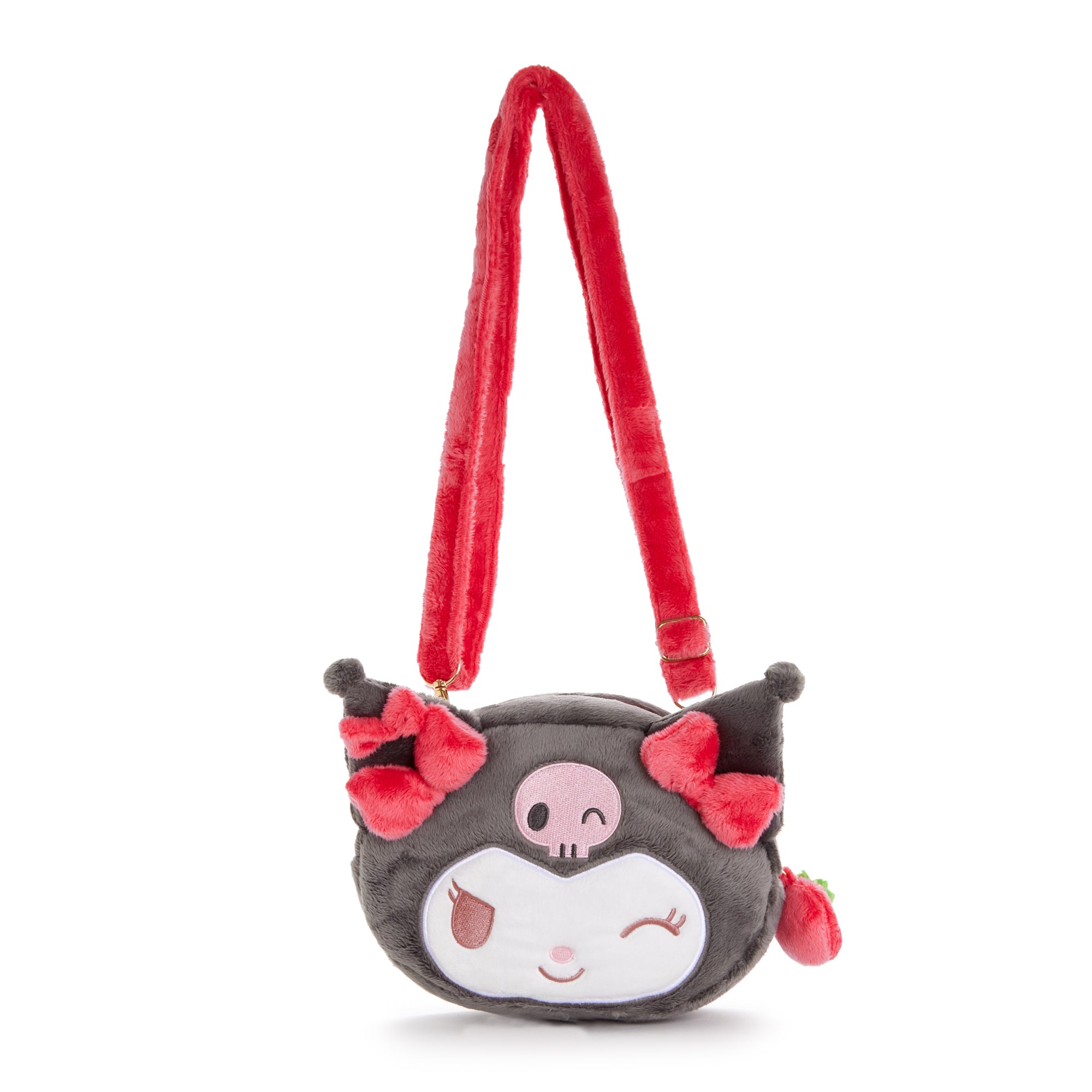 Kuromi Plush Crossbody Bag (Strawberry News 50th Anniversary)