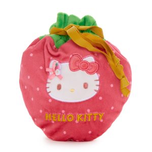 Hello Kitty Drawstring Pouch (Strawberry News 50th Anniversary)