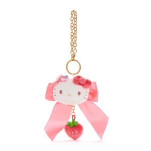 Hello Kitty Plush Bag Charm (Strawberry News 50th Anniversary)