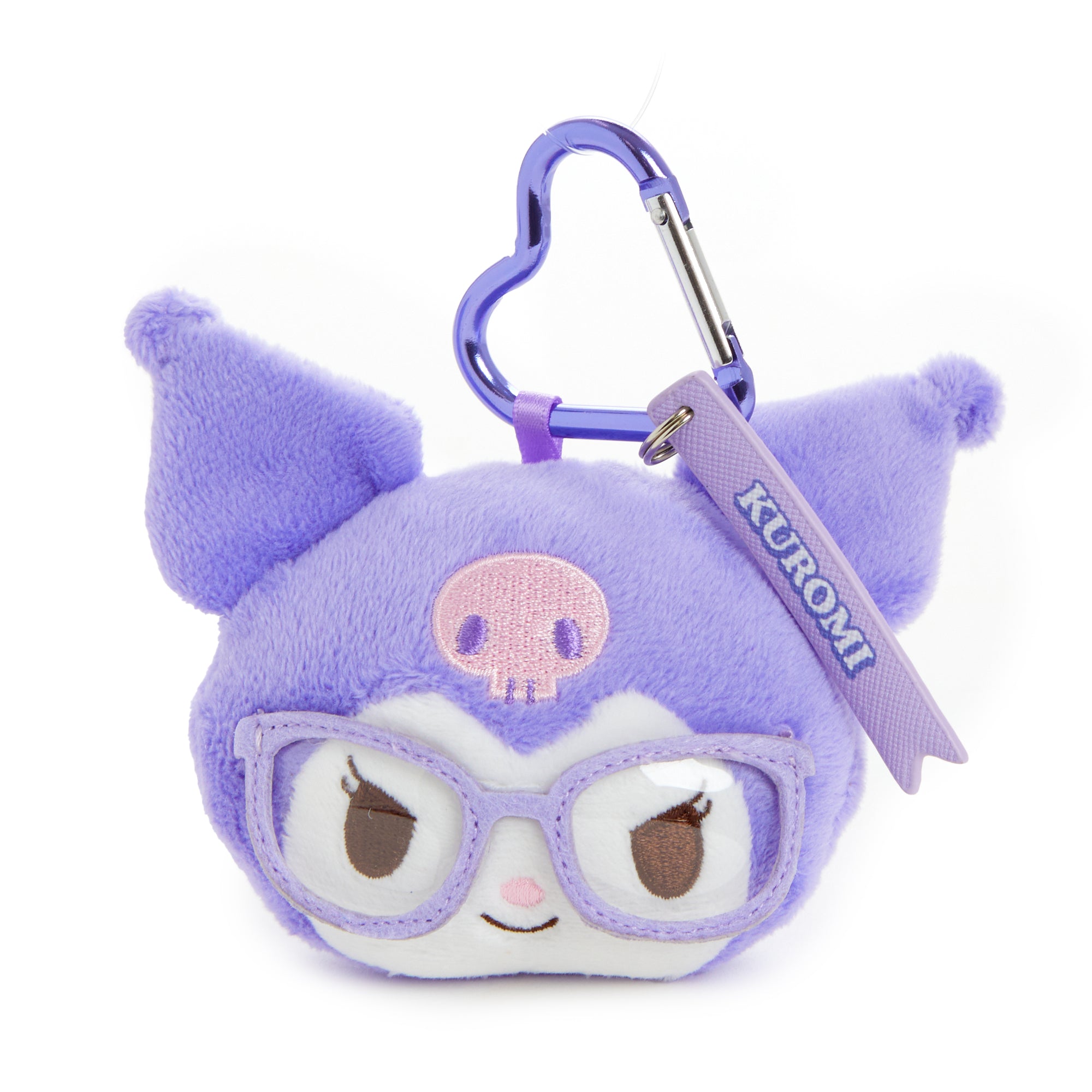 Kuromi Plush Mascot Keychain (Glasses Series)