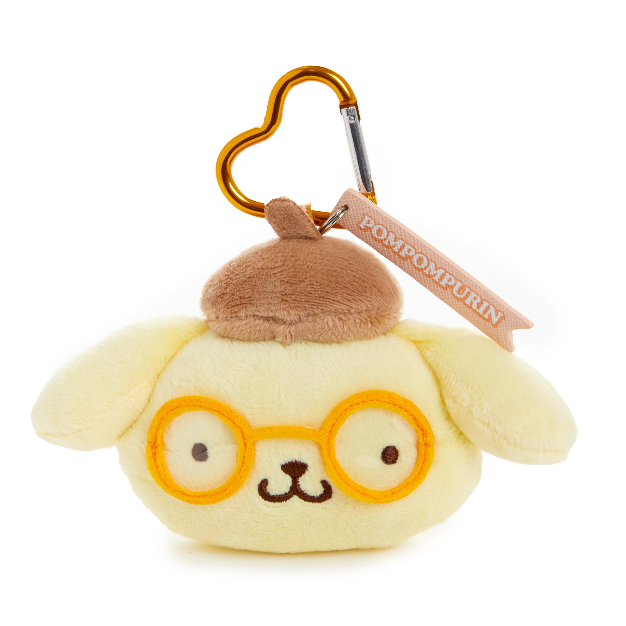 Pompompurin Plush Mascot Keychain (Glasses Series)
