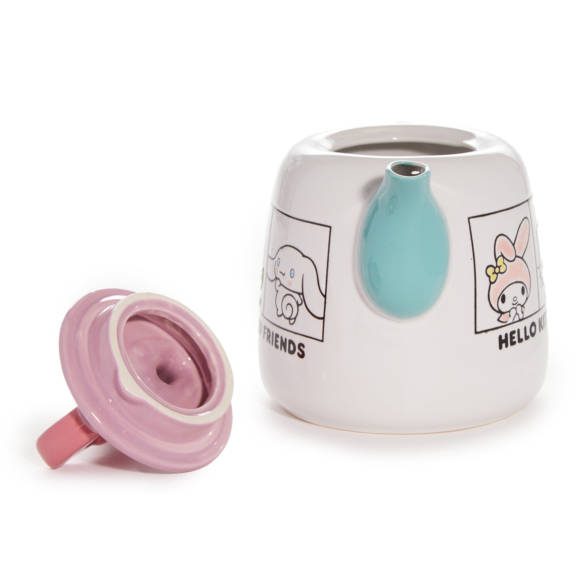 Hello Kitty and Friends Ceramic Grid Teapot - Image 5