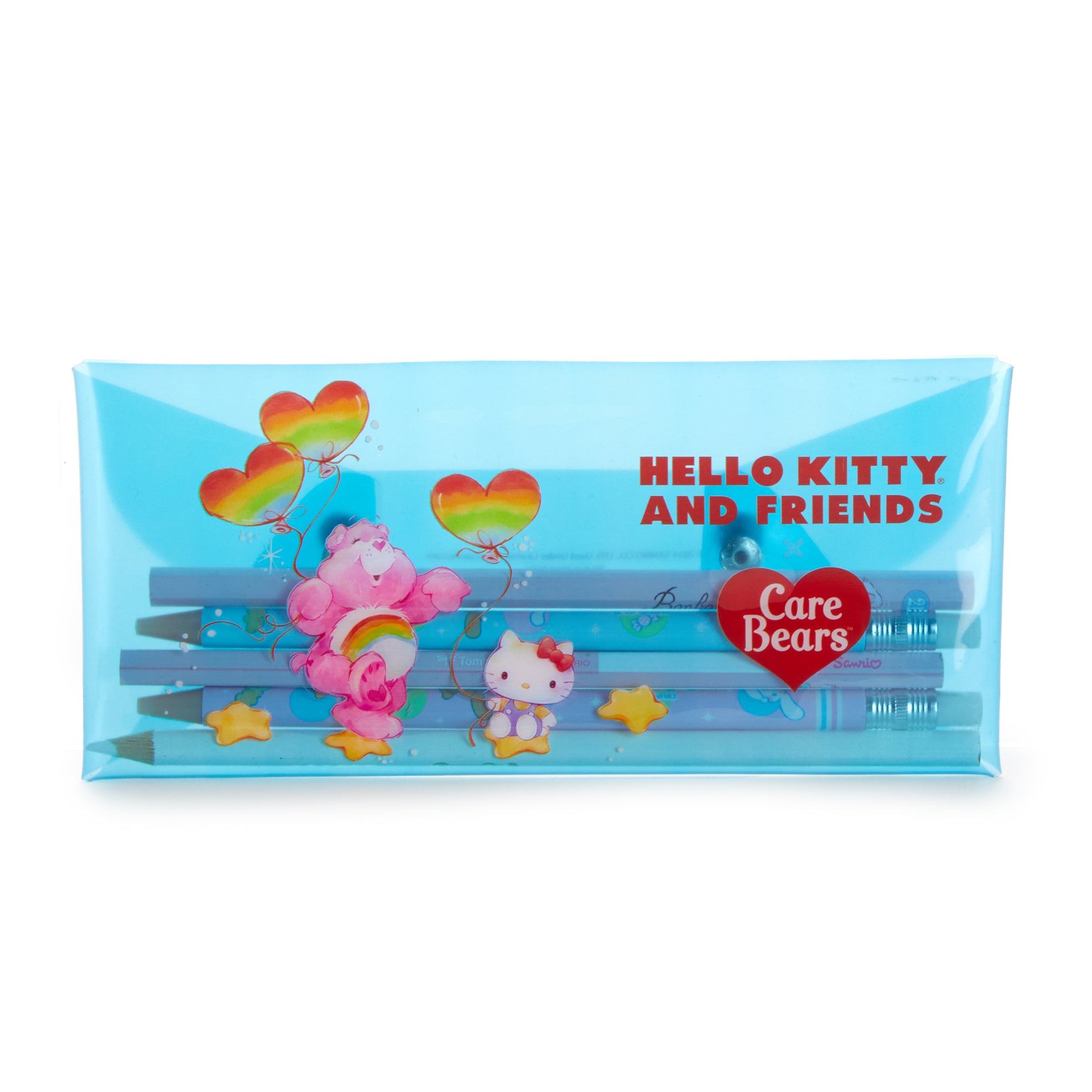 Hello Kitty x Care Bears Translucent Blue Pencil Case - Image 3