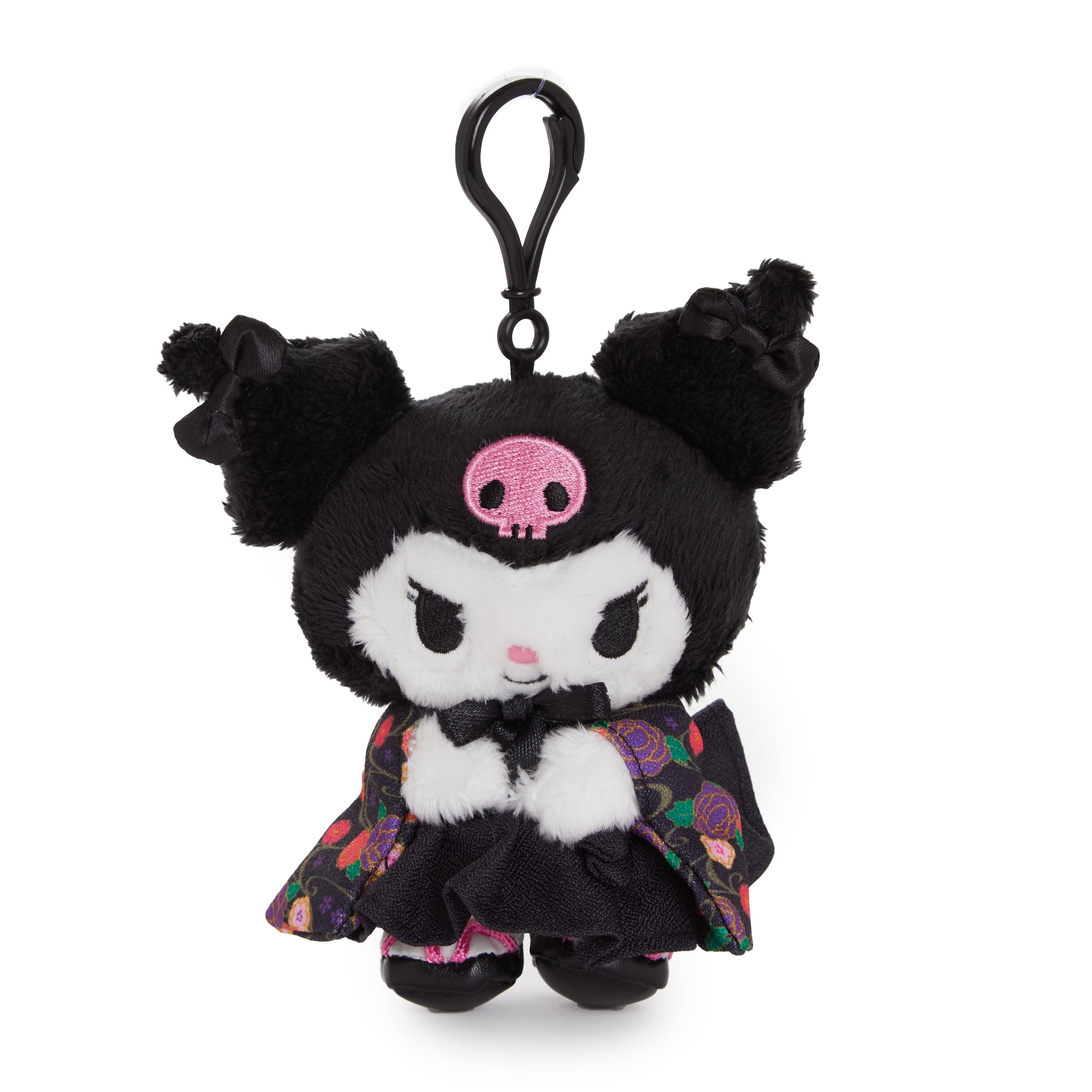 Kuromi Plush Mascot Clip (Hakama Series)