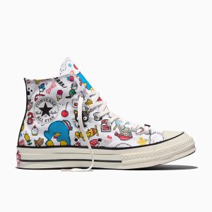 Converse x Hello Kitty and Friends Chuck 70 Hi-Top Stickers Sneaker (Adult - White)