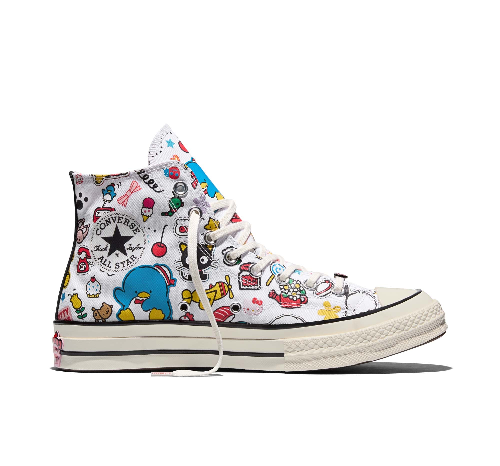 Converse x Hello Kitty and Friends Chuck 70 Hi-Top Stickers Sneaker (Adult - White) - Image 13