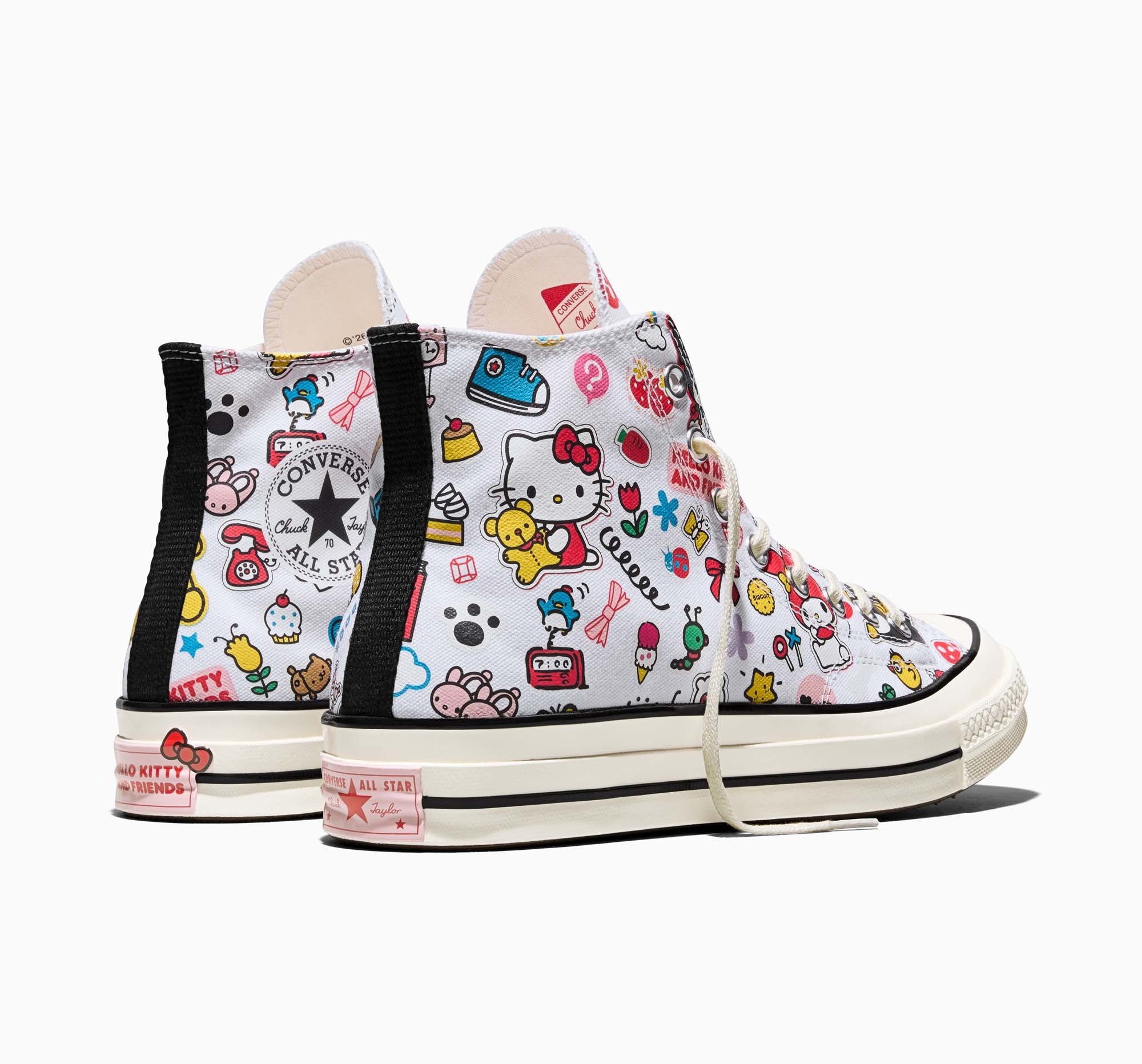 Converse x Hello Kitty and Friends Chuck 70 Hi-Top Stickers Sneaker (Adult - White) - Image 10