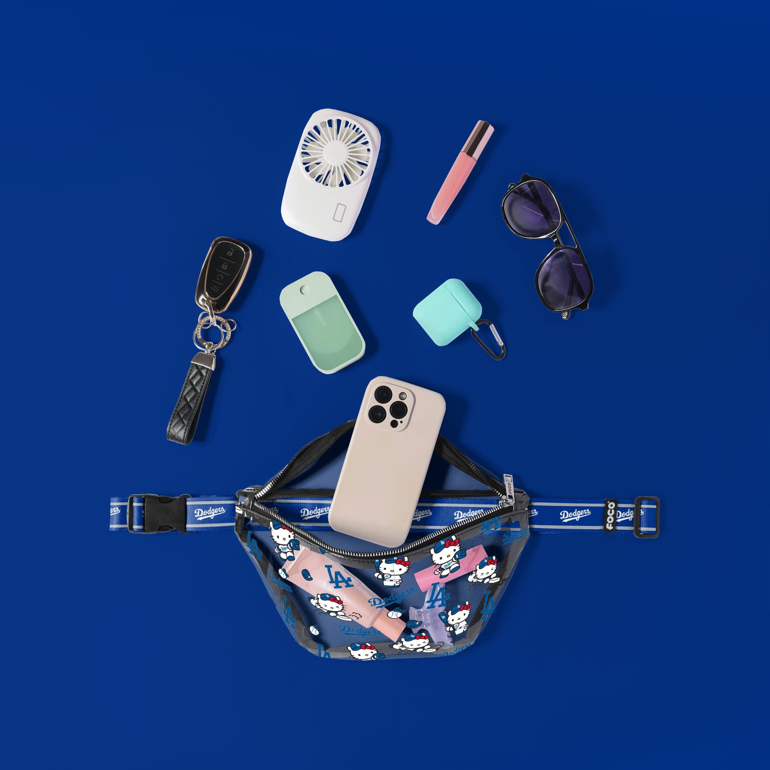 Hello Kitty x Los Angeles Dodgers Clear Fanny Pack - Image 2