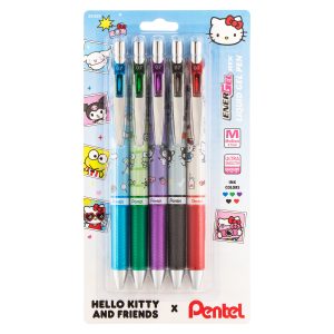 Hello Kitty and Friends x Pentel EnerGel RTX Liquid Gel Pen (Mix 1 - 5-Pk)
