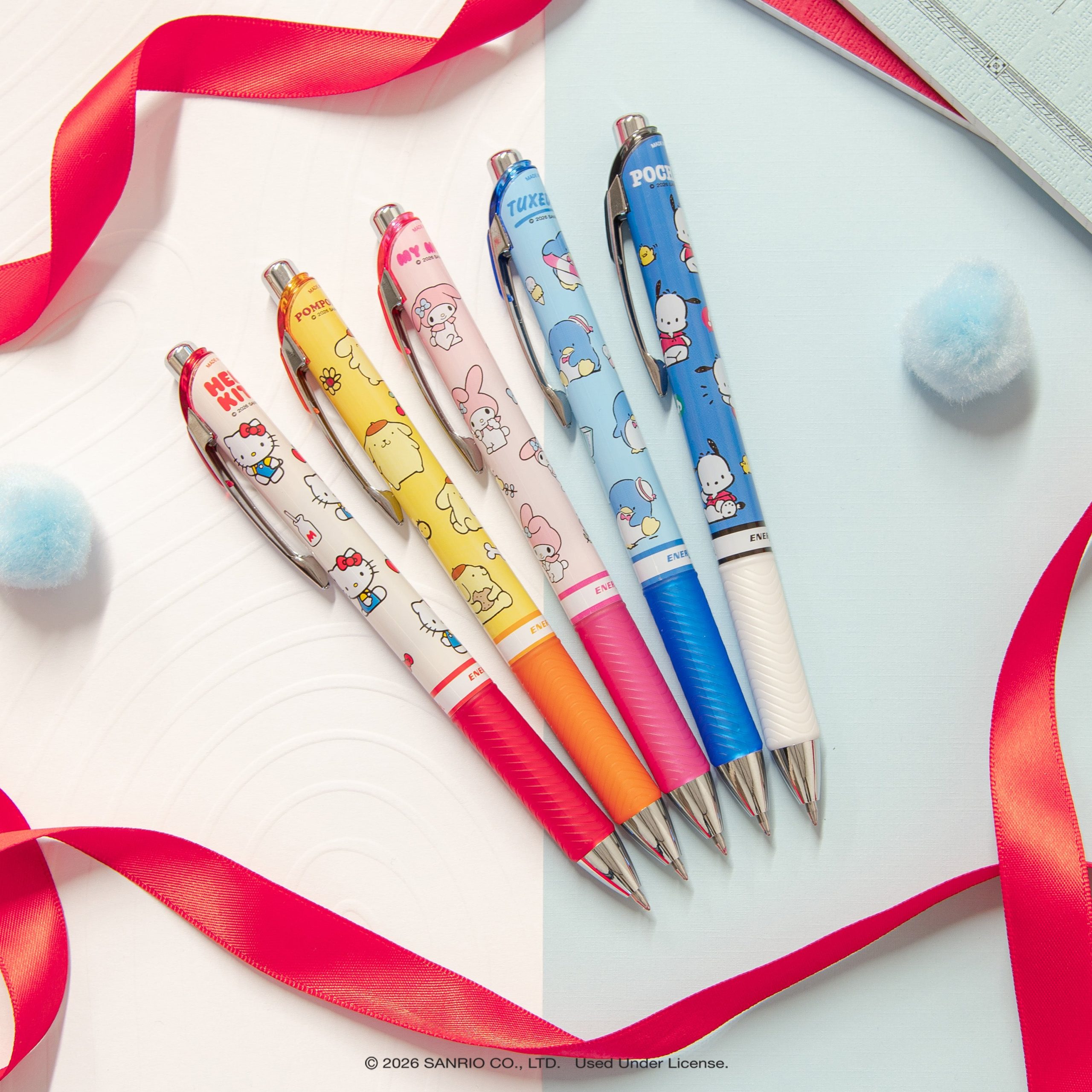 Hello Kitty and Friends x Pentel EnerGel RTX Liquid Gel Pen (Mix 2 - 5-Pk) - Image 3
