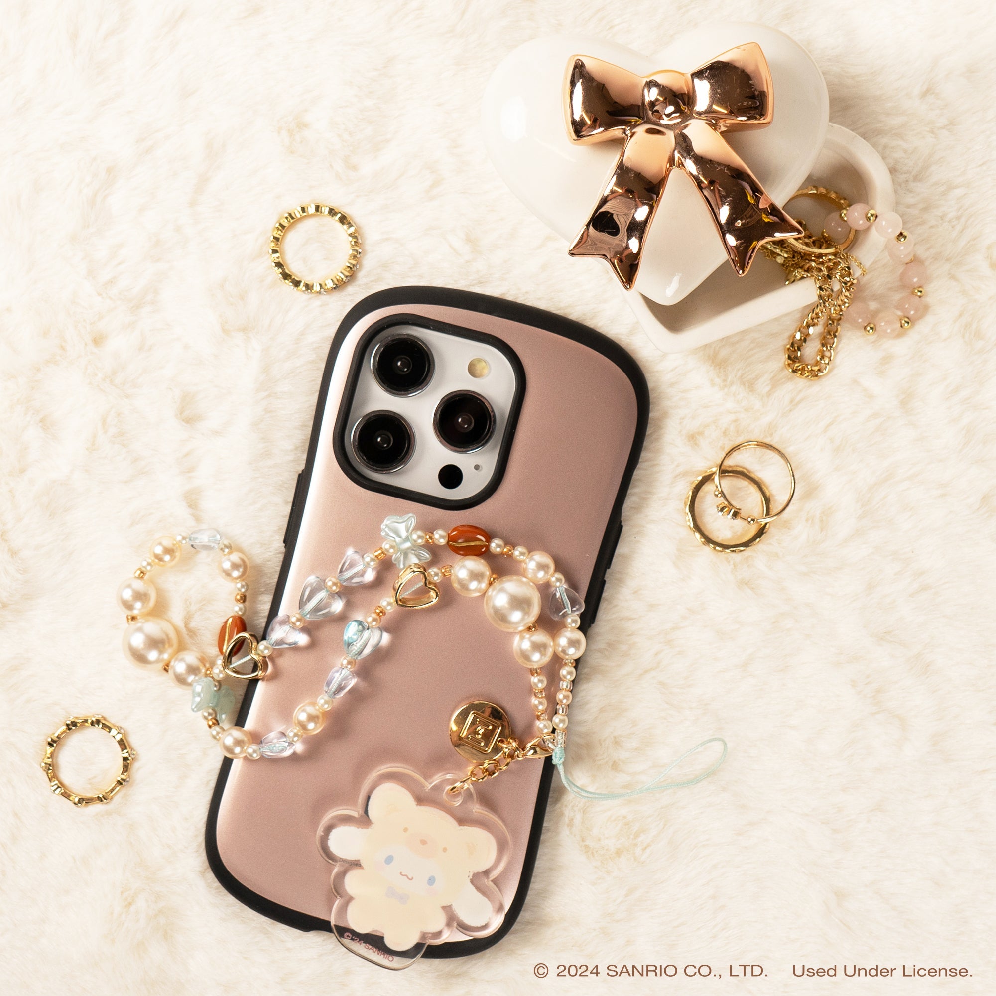 Cinnamoroll Latte Bear Beaded Charm Mobile Phone Wrist Strap - Image 5
