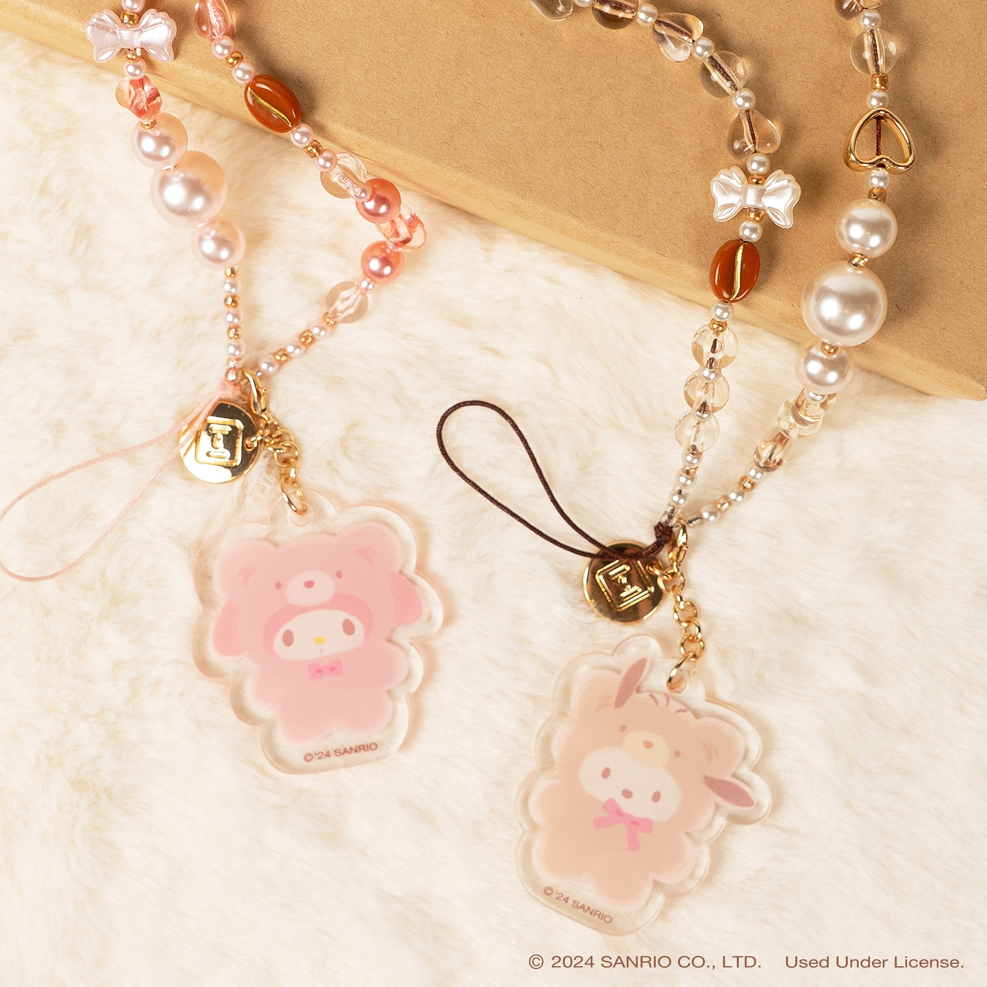 Pochacco Latte Bear Beaded Charm Mobile Phone Wrist Strap - Image 6