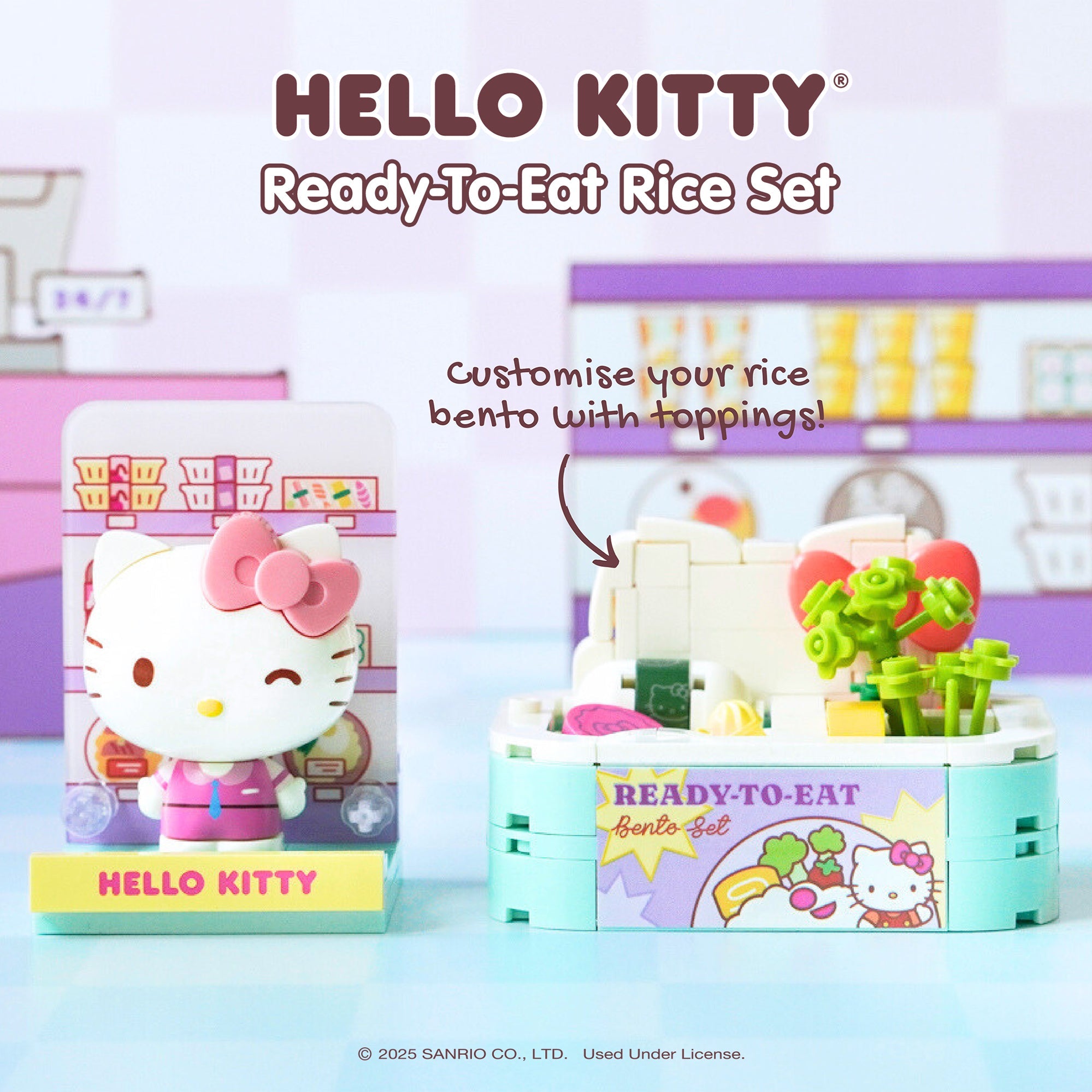 Hello Kitty Konbini Building Blocks Set (Ready-to-Eat Rice Set) - Image 3