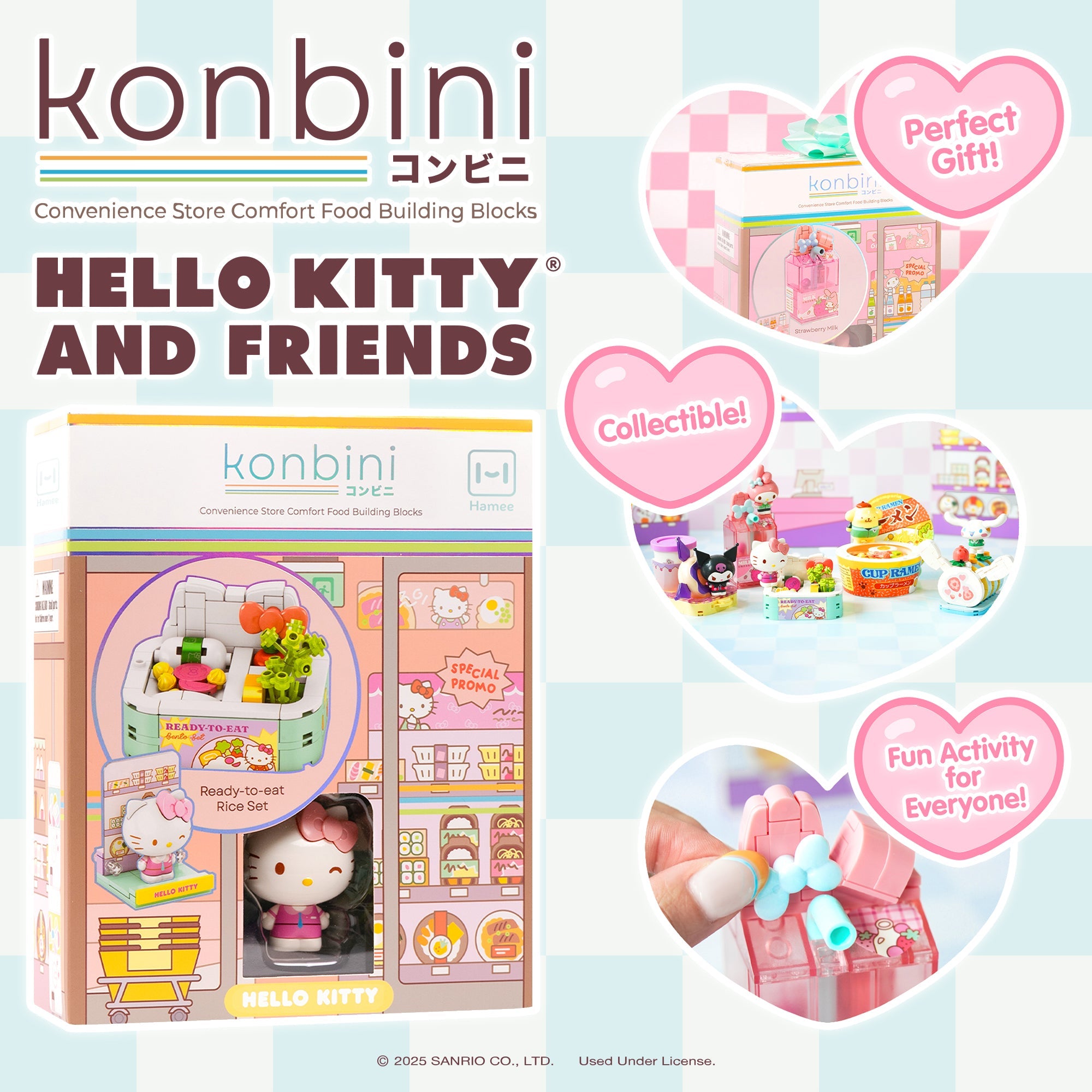 Hello Kitty Konbini Building Blocks Set (Ready-to-Eat Rice Set) - Image 4