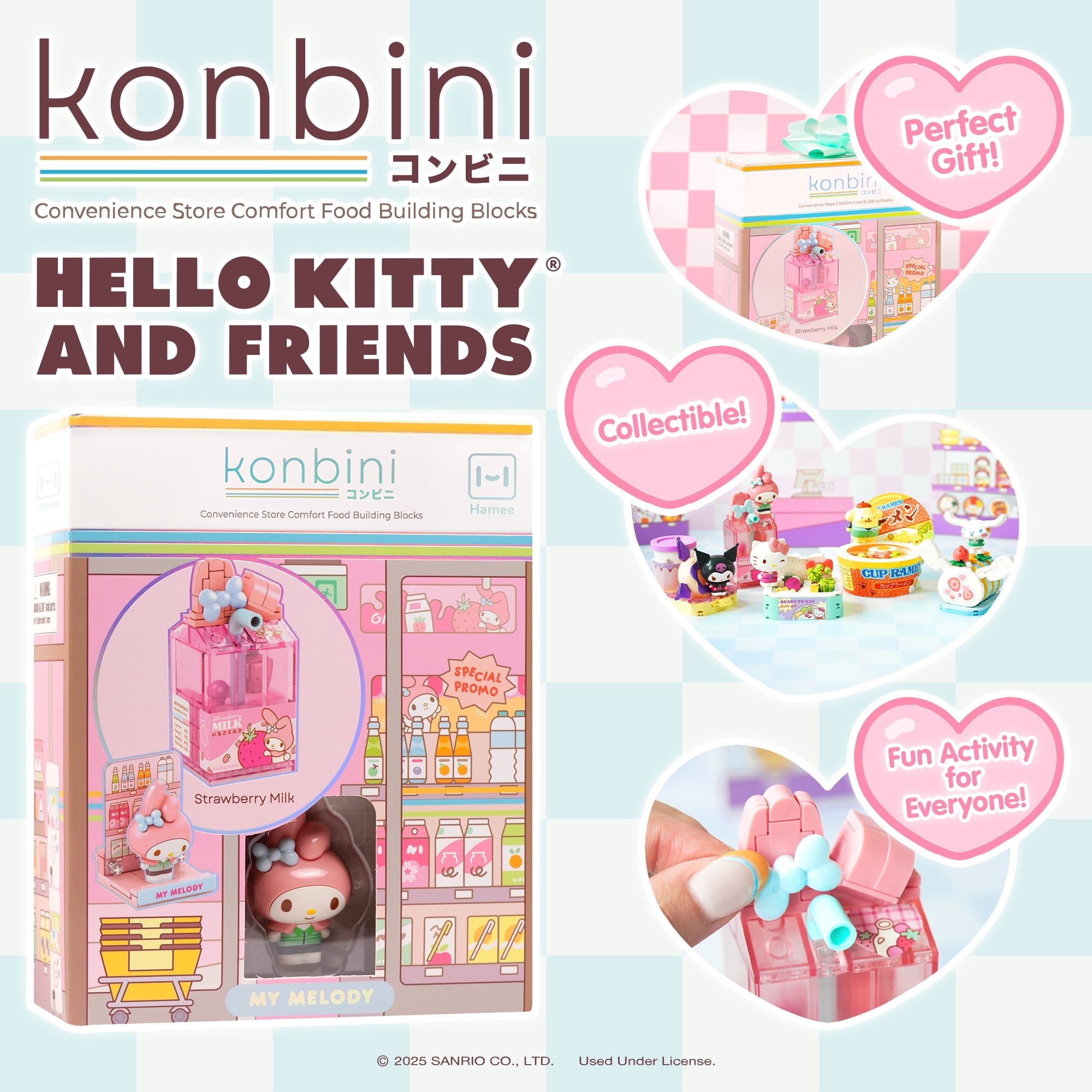 My Melody Konbini Building Blocks Set (Strawberry Milk) - Image 4