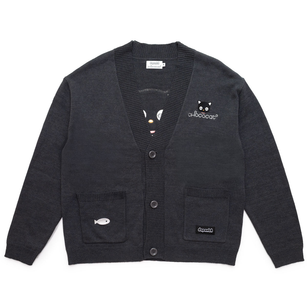 Chococat x JapanLA Flowers Embroidered Knit Cardigan - Image 3