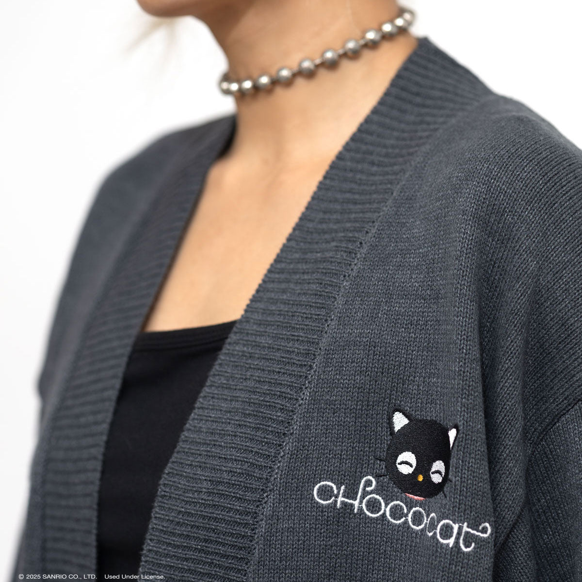 Chococat x JapanLA Flowers Embroidered Knit Cardigan - Image 7